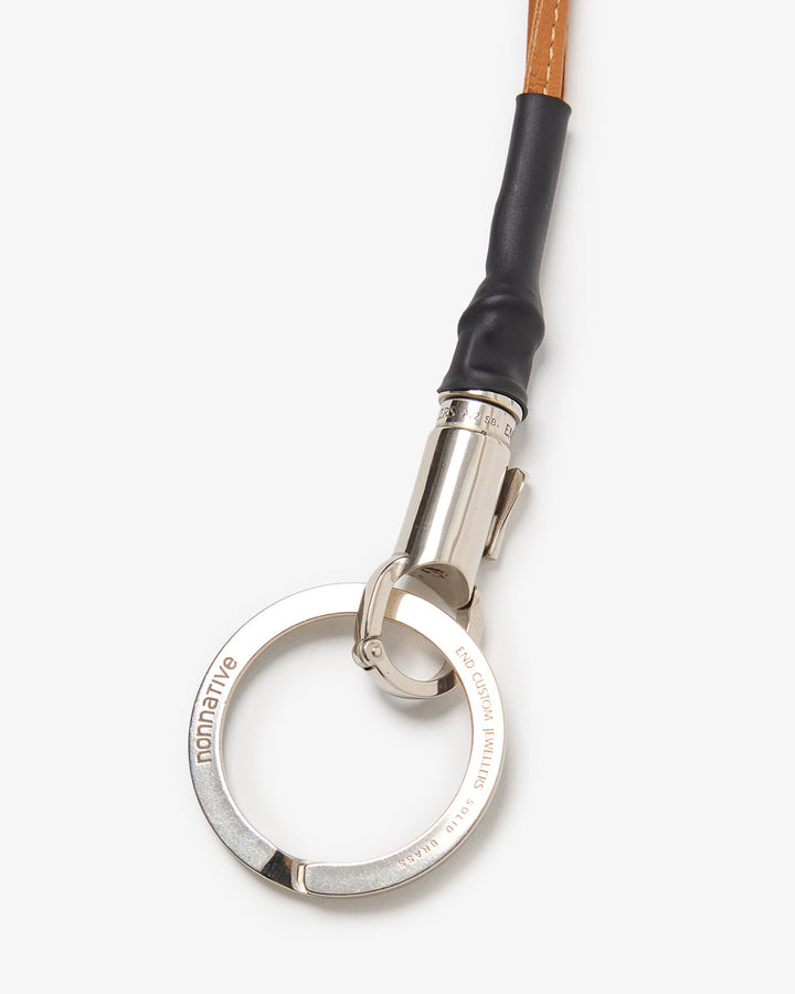 DWELLER KEY RING BRASS WITH LEATHER STRAP by END