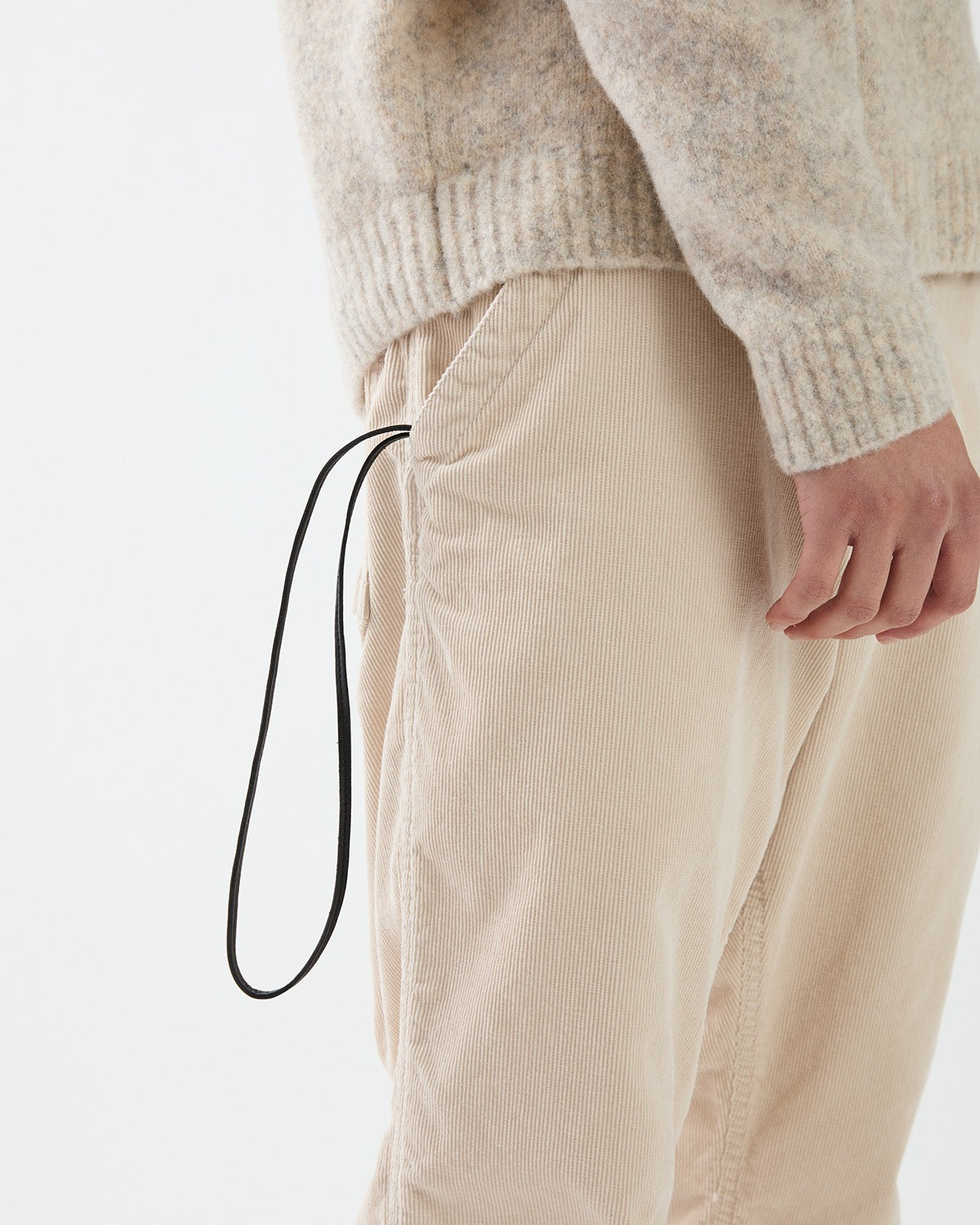 WORKER KEY RING WITH LEATHER CORD