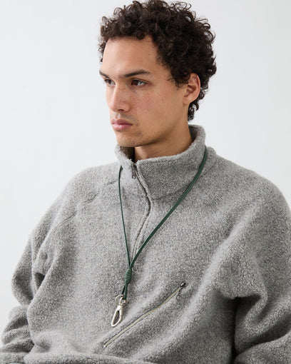 WORKER KEY RING WITH LEATHER CORD