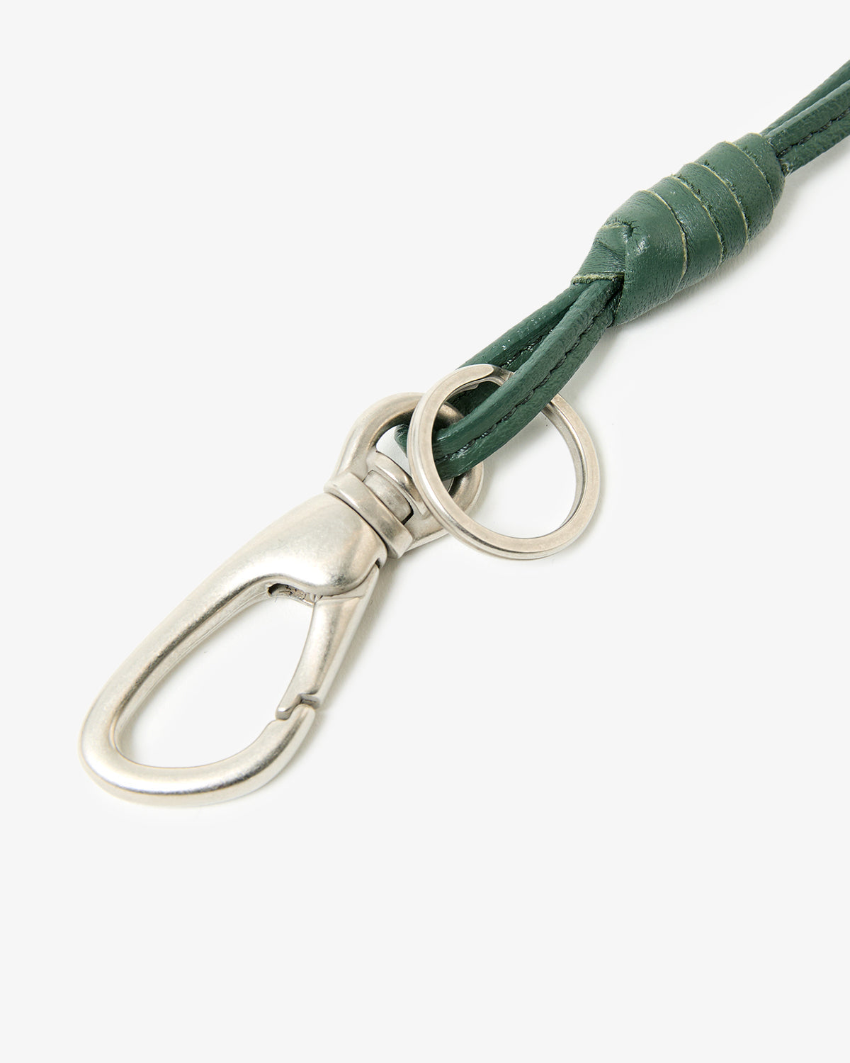 WORKER KEY RING WITH LEATHER CORD