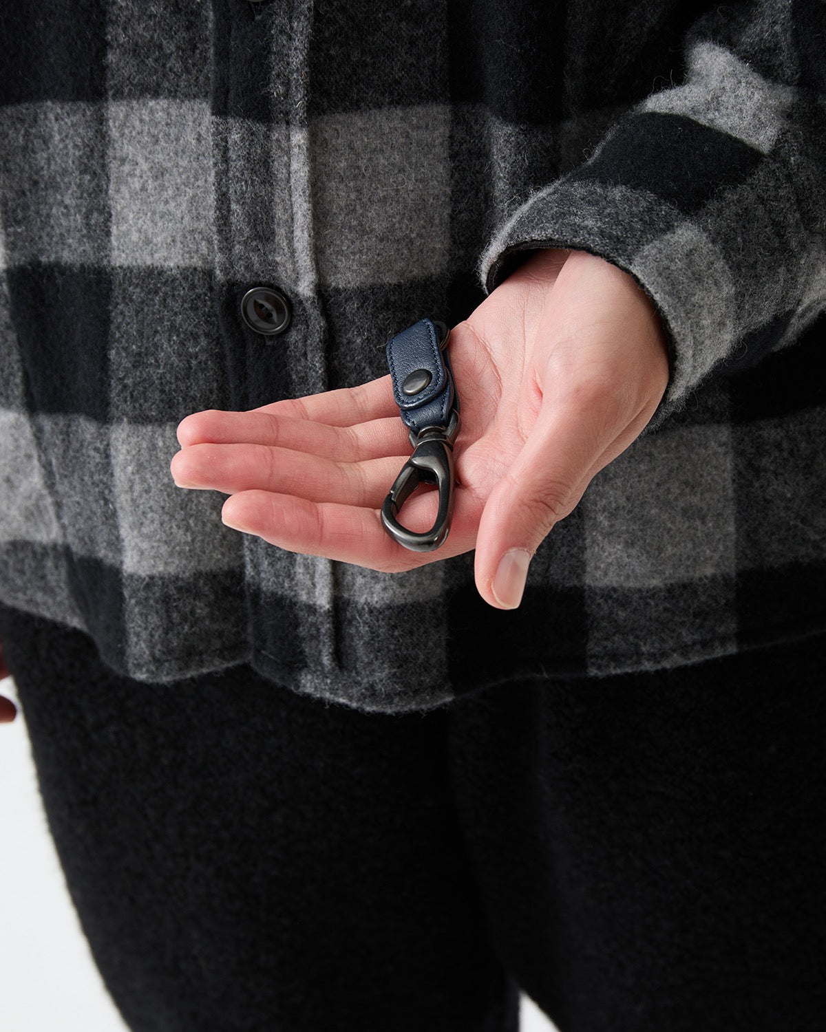 WORKER KEY RING WITH LEATHER STRAP
