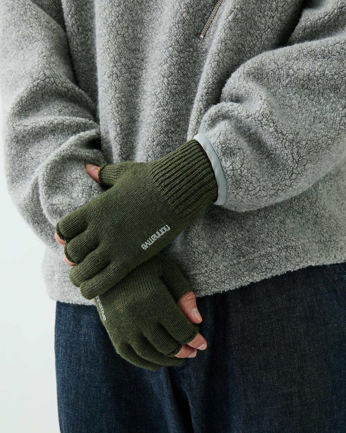 HIKER FINGERLESS GLOVES WOOL YARN
