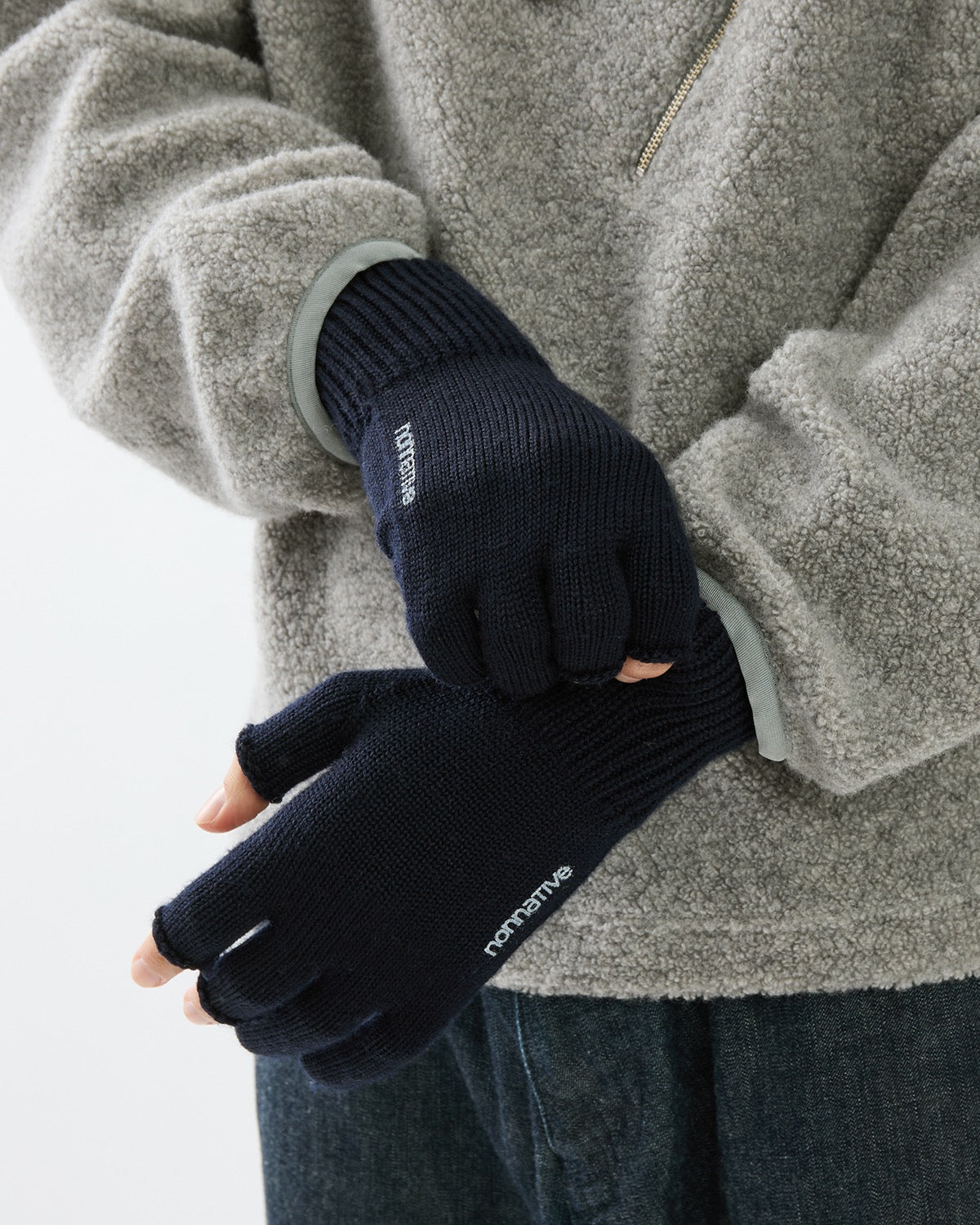 HIKER FINGERLESS GLOVES WOOL YARN