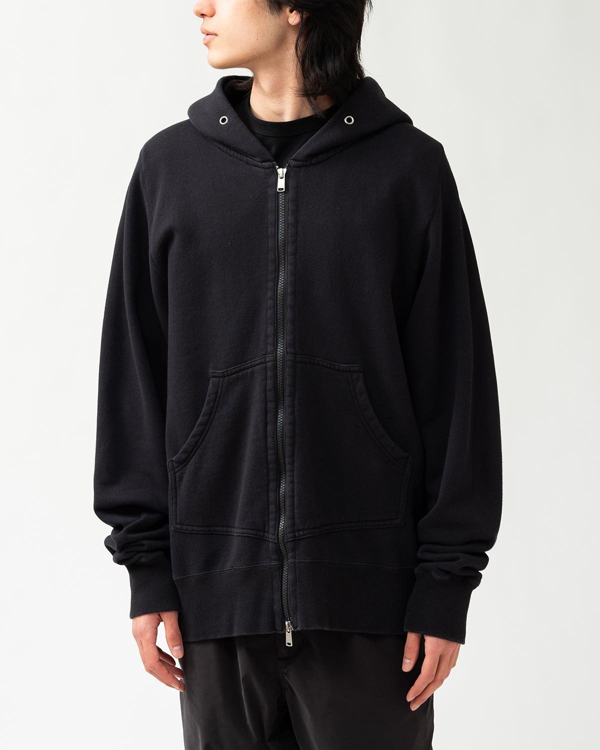 DWELLER FULL ZIP HOODY COTTON SWEAT