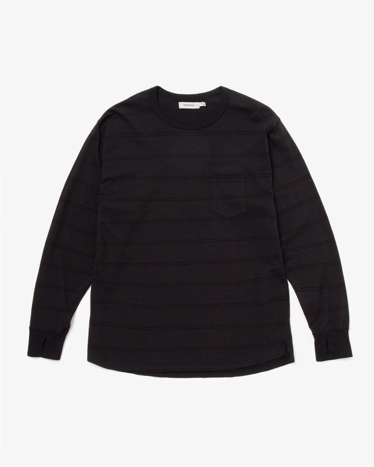 DWELLER L/S TEE COTTON JERSEY BORDER