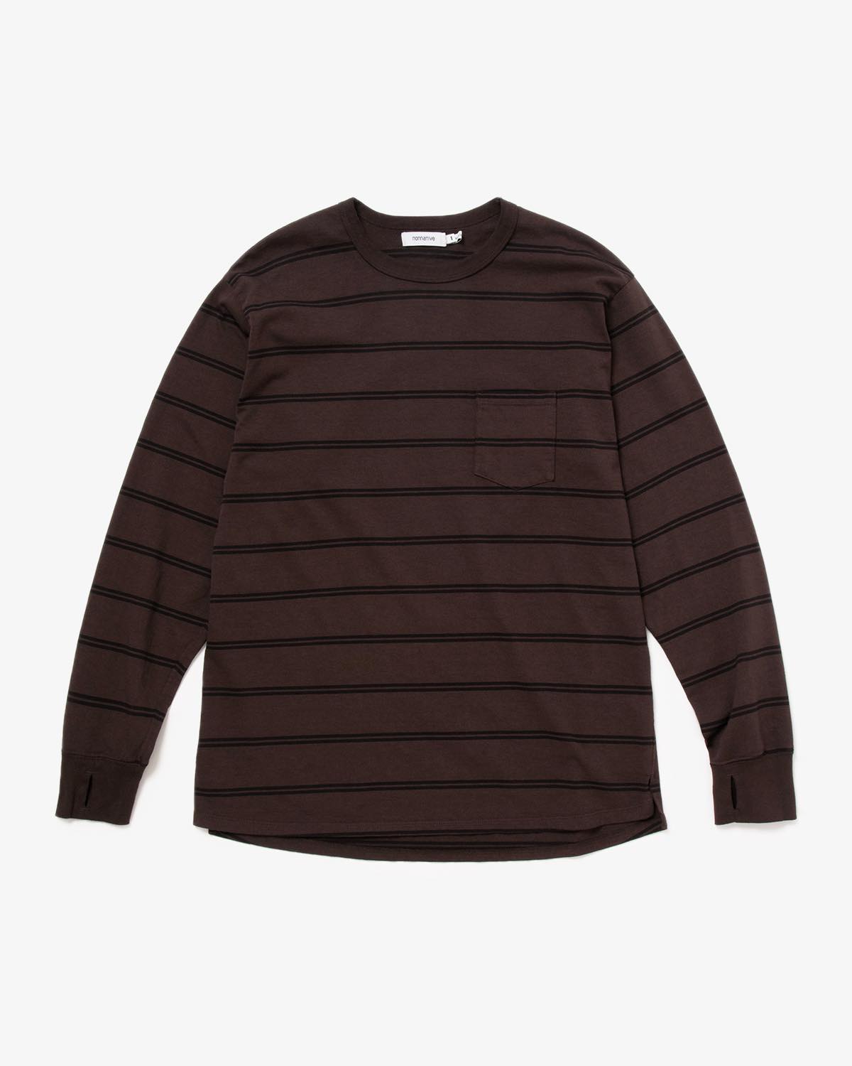 DWELLER L/S TEE COTTON JERSEY BORDER