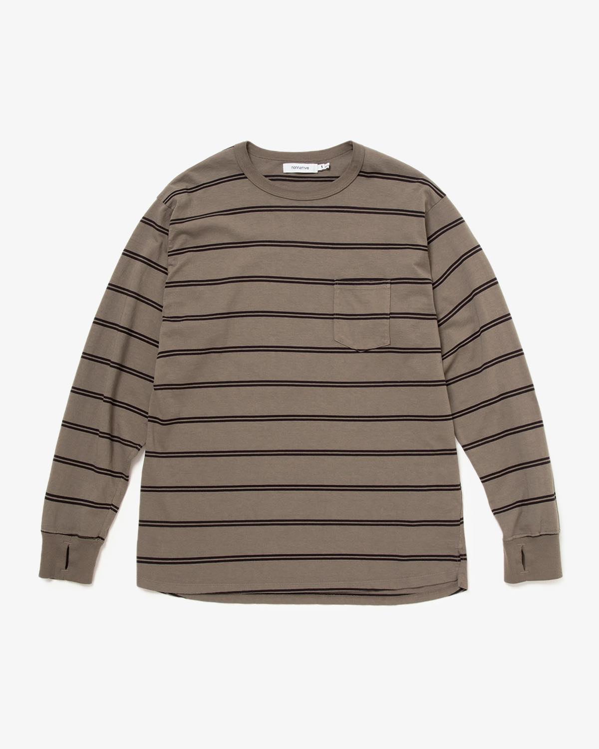 DWELLER L/S TEE COTTON JERSEY BORDER