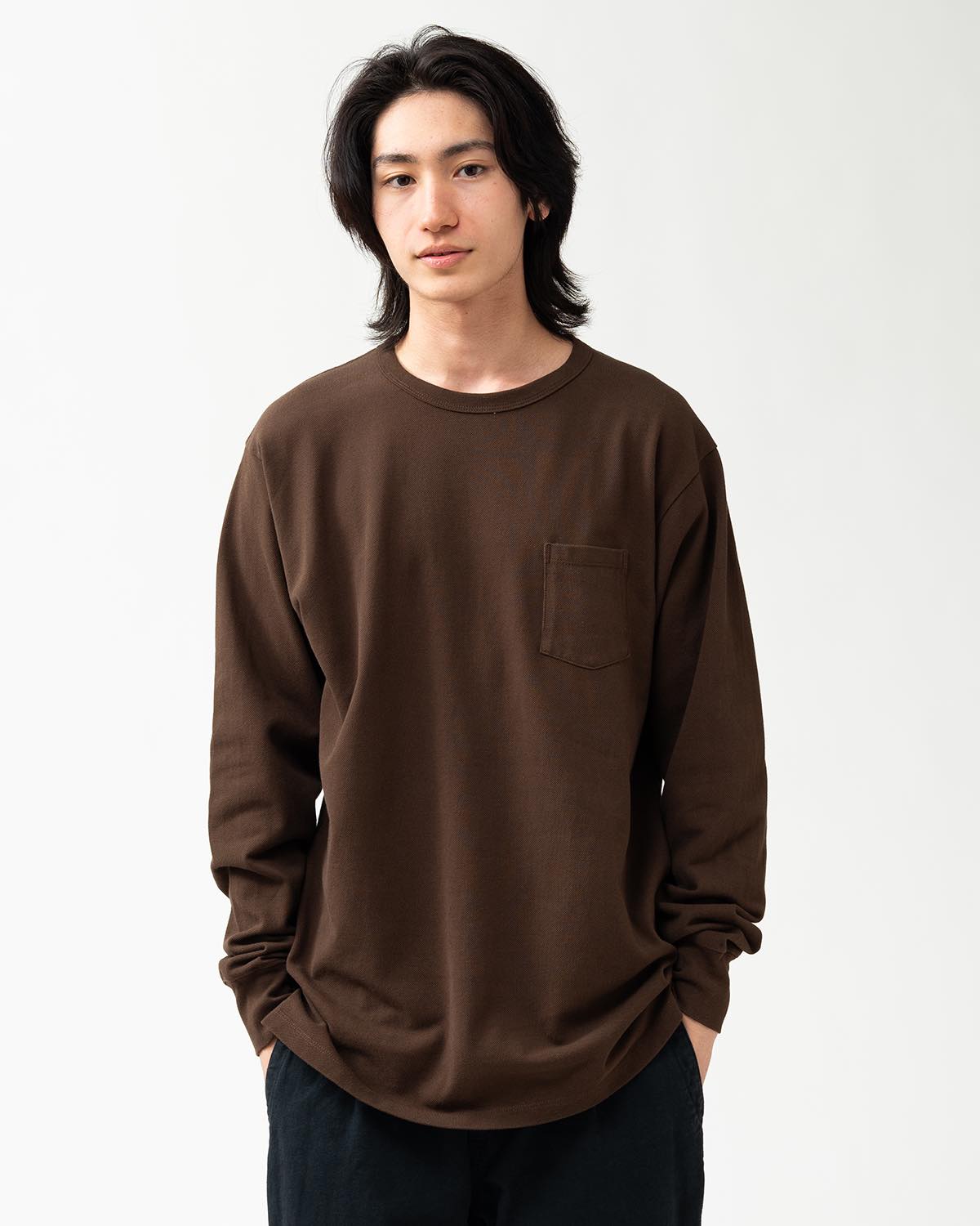 DWELLER L/S TEE COTTON PIQUE