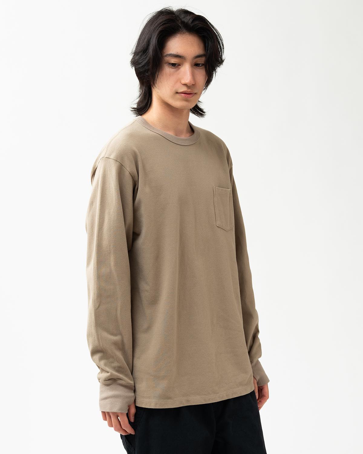 DWELLER L/S TEE COTTON PIQUE