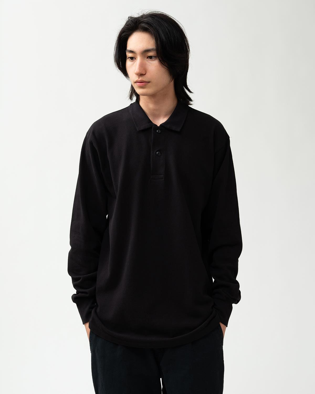 DWELLER L/S POLO SHIRT COTTON PIQUE