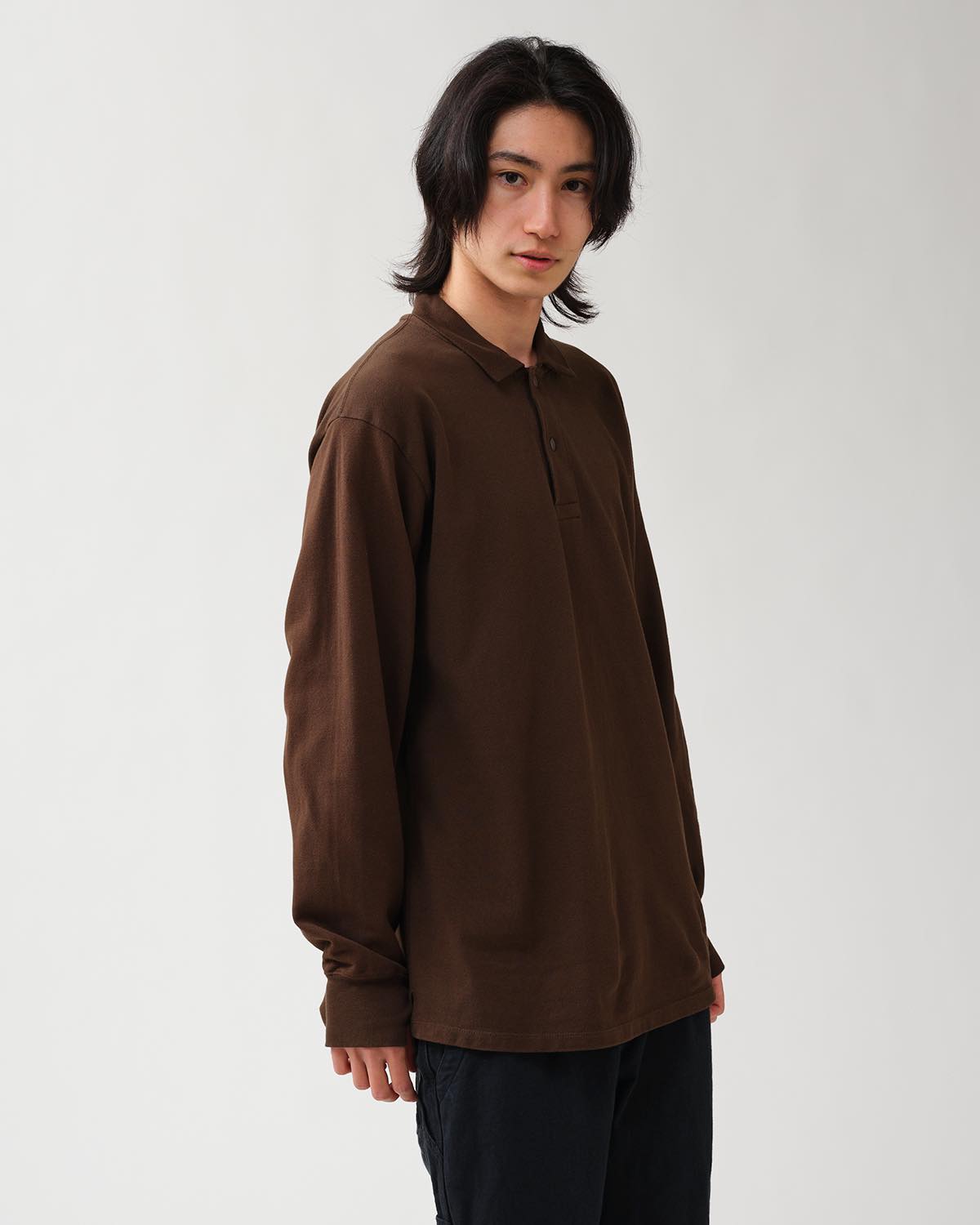 DWELLER L/S POLO SHIRT COTTON PIQUE