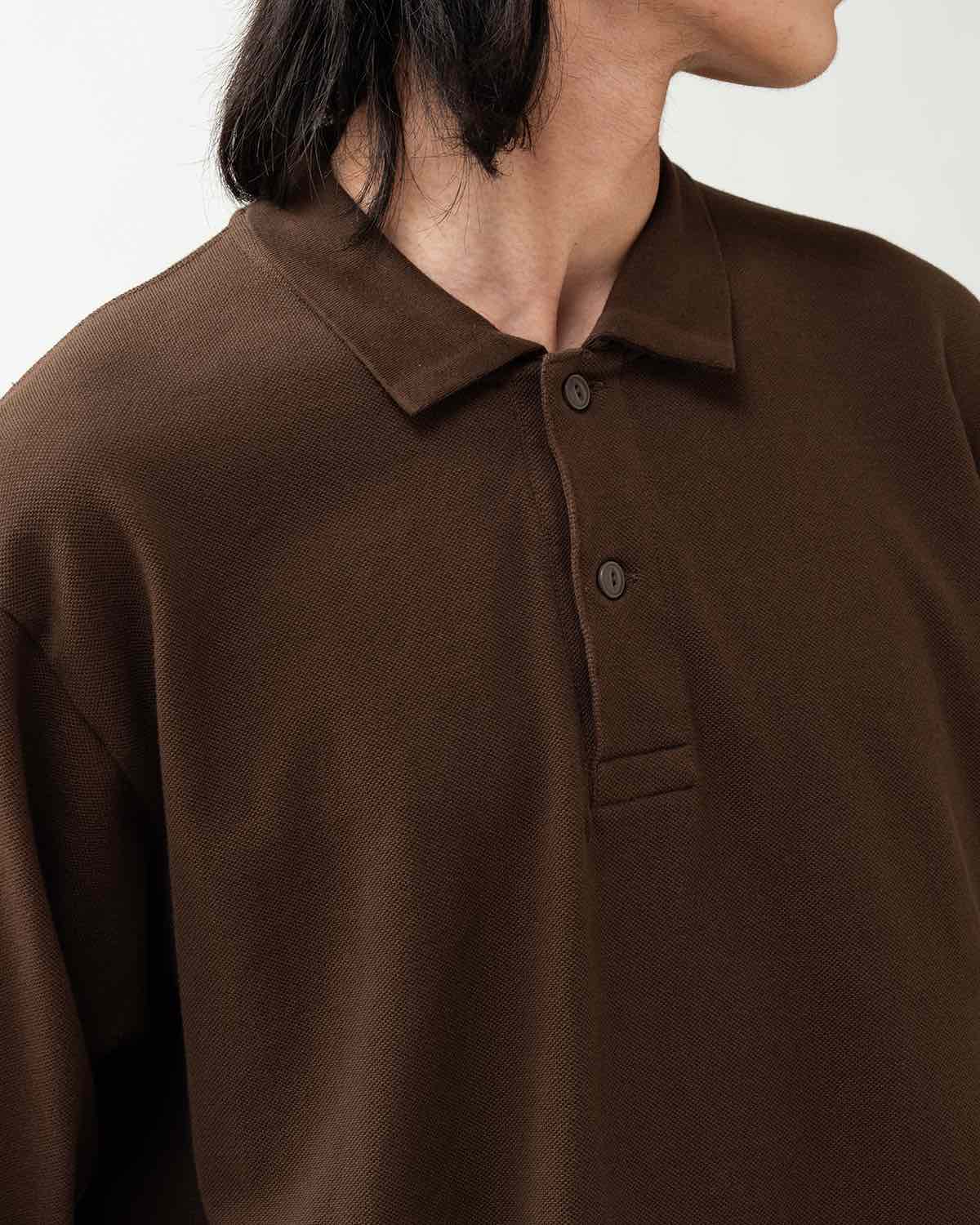 DWELLER L/S POLO SHIRT COTTON PIQUE