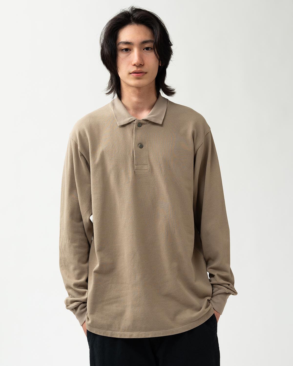 DWELLER L/S POLO SHIRT COTTON PIQUE