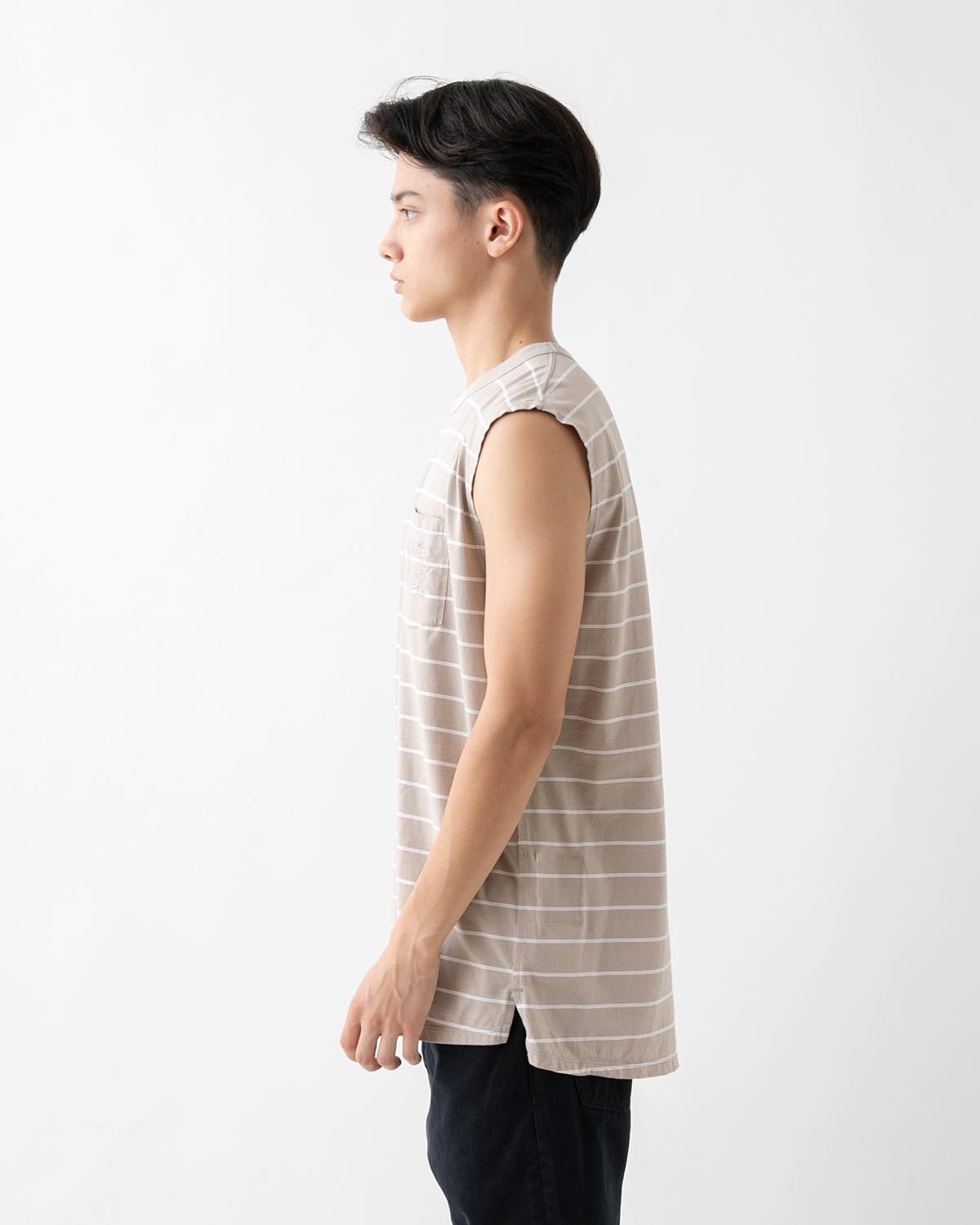 DWELLER N/S TEE BORDER COTTON JERSEY