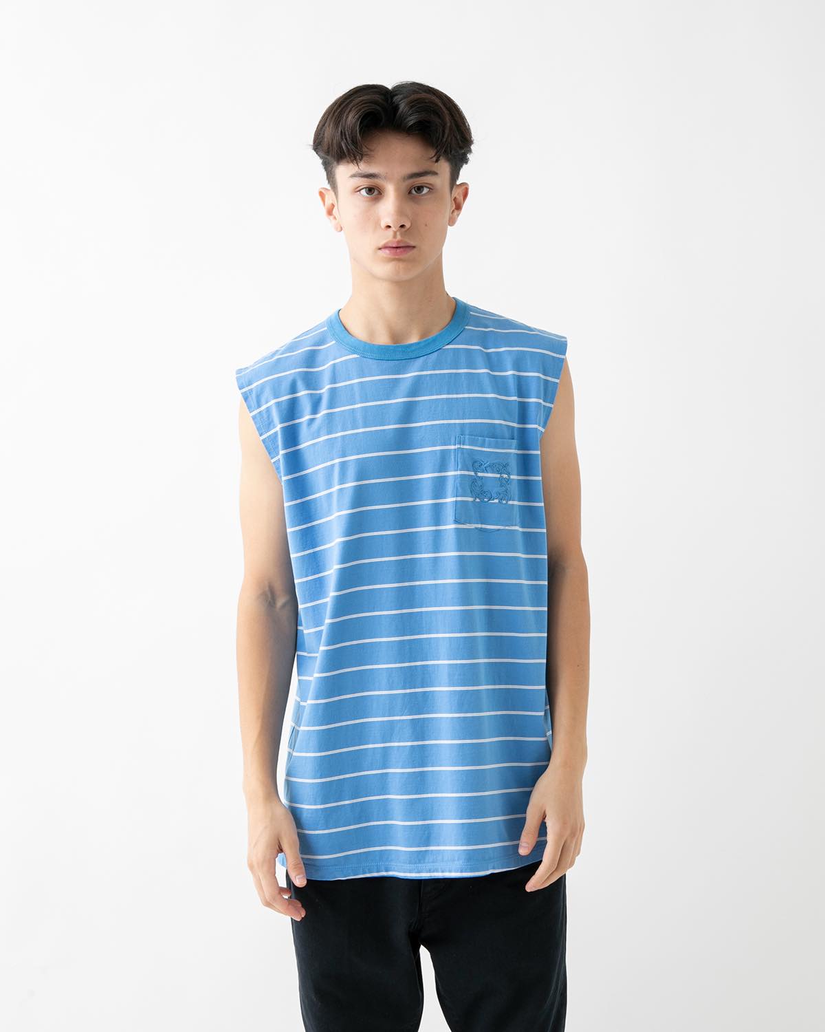 DWELLER N/S TEE BORDER COTTON JERSEY