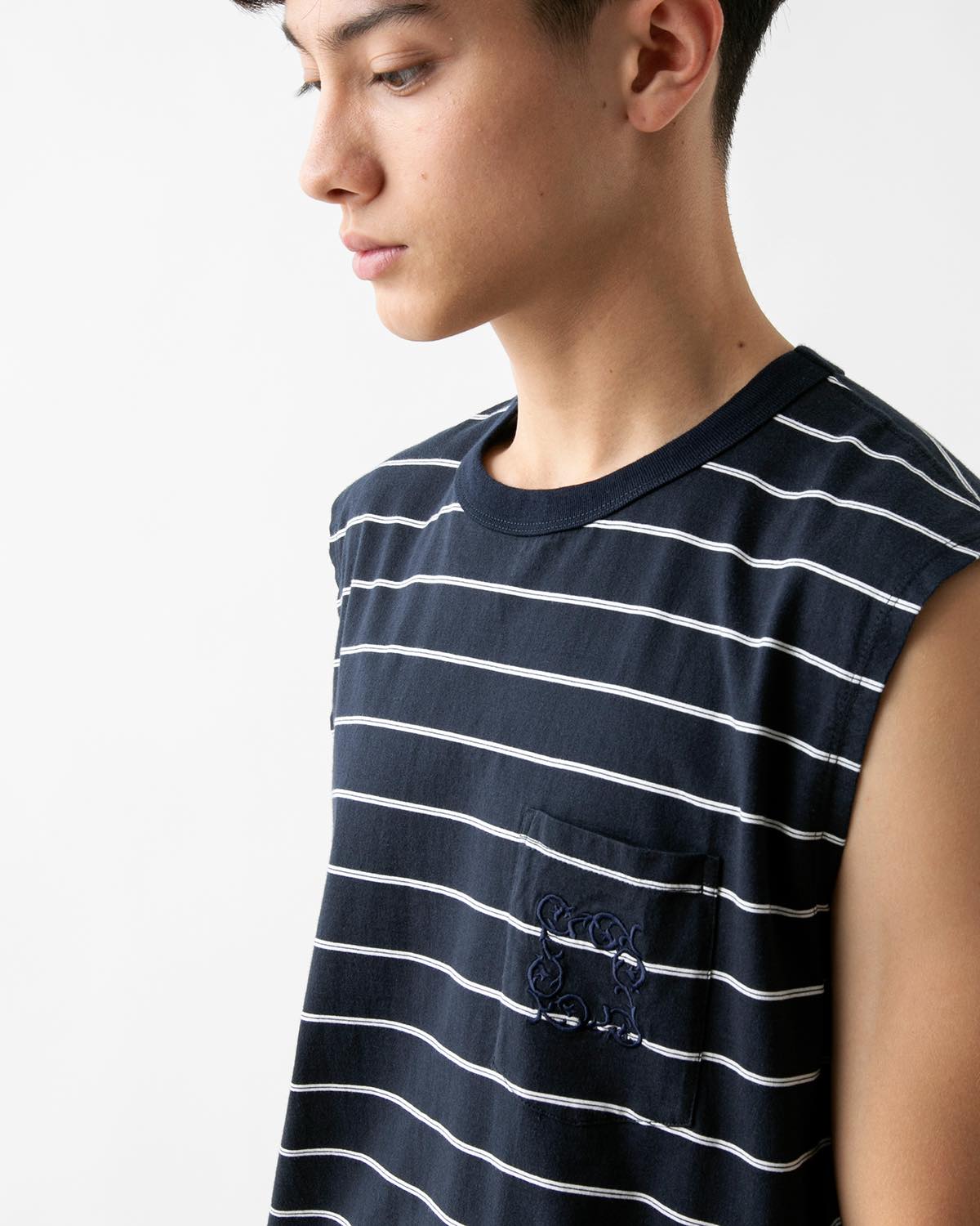 DWELLER N/S TEE BORDER COTTON JERSEY