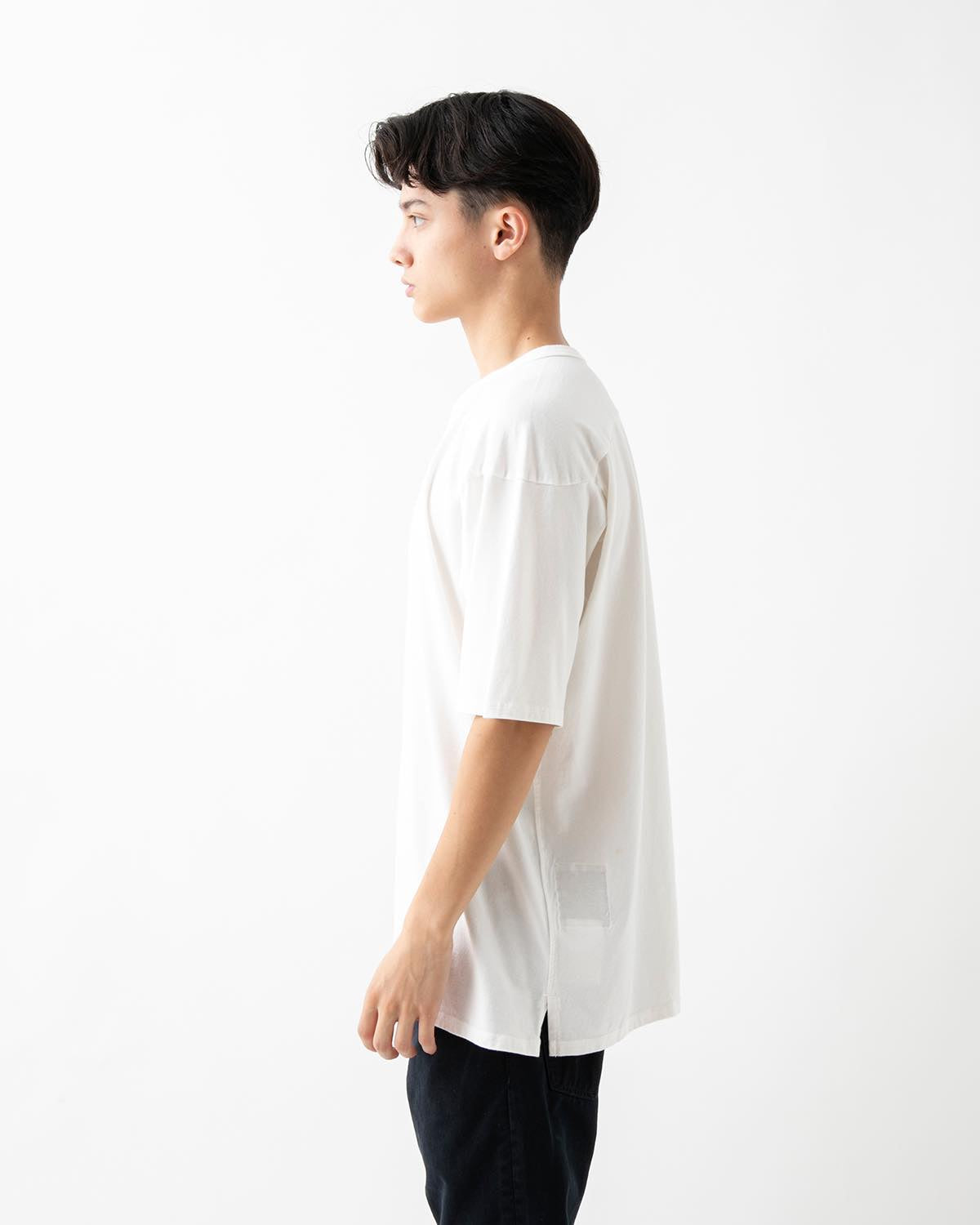 COACH S/S V-NECK TEE COTTON JERSEY OVERDYED