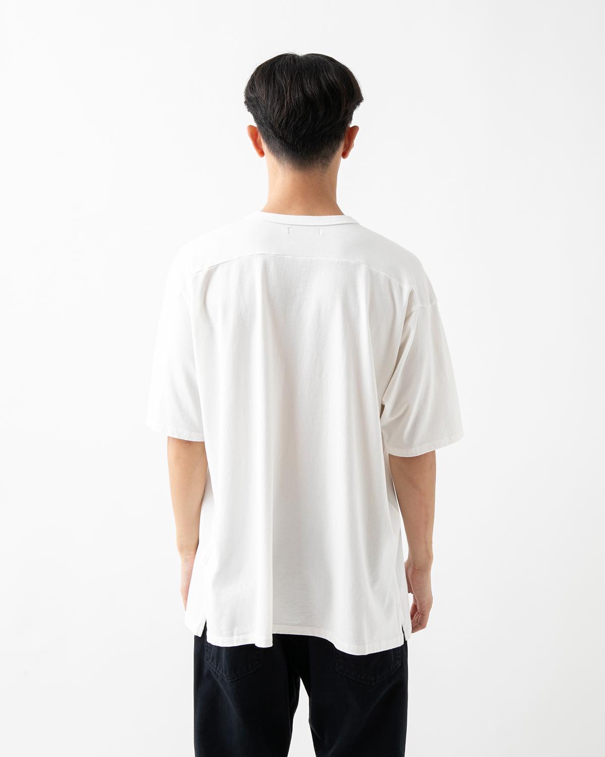 COACH S/S V-NECK TEE COTTON JERSEY OVERDYED