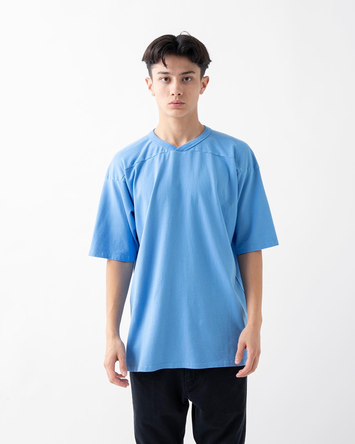 COACH S/S V-NECK TEE COTTON JERSEY OVERDYED