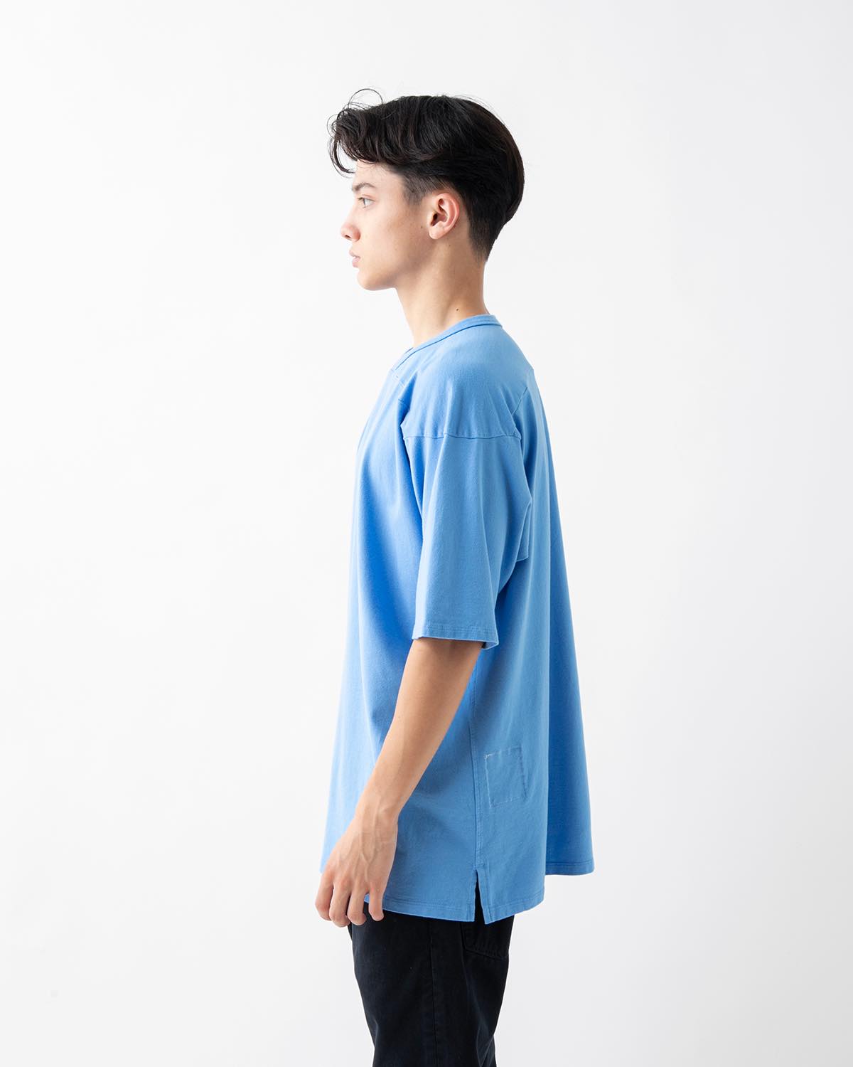 COACH S/S V-NECK TEE COTTON JERSEY OVERDYED