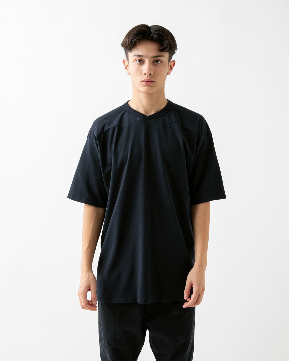 COACH S/S V-NECK TEE COTTON JERSEY OVERDYED