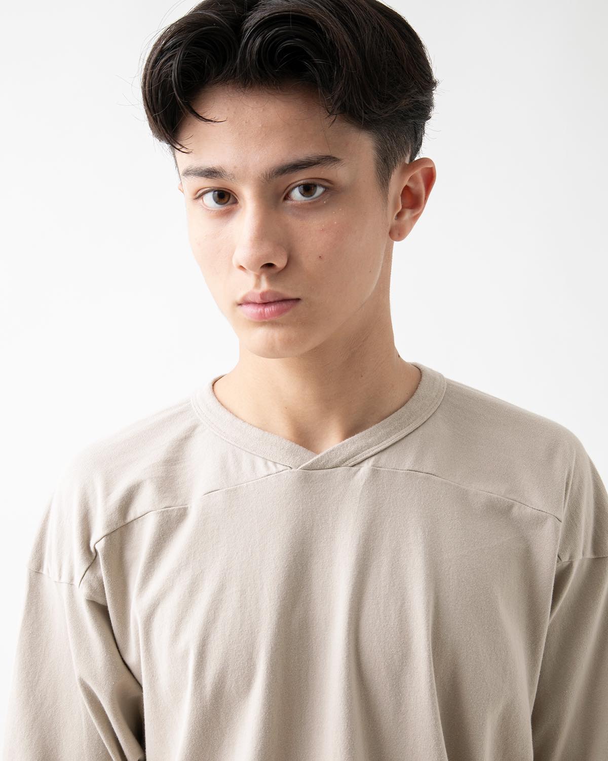 COACH S/S V-NECK TEE COTTON JERSEY OVERDYED