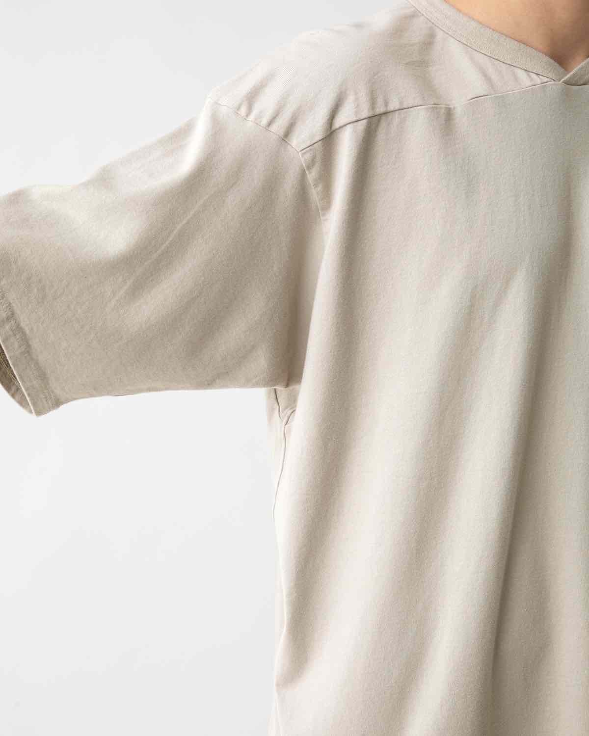 COACH S/S V-NECK TEE COTTON JERSEY OVERDYED