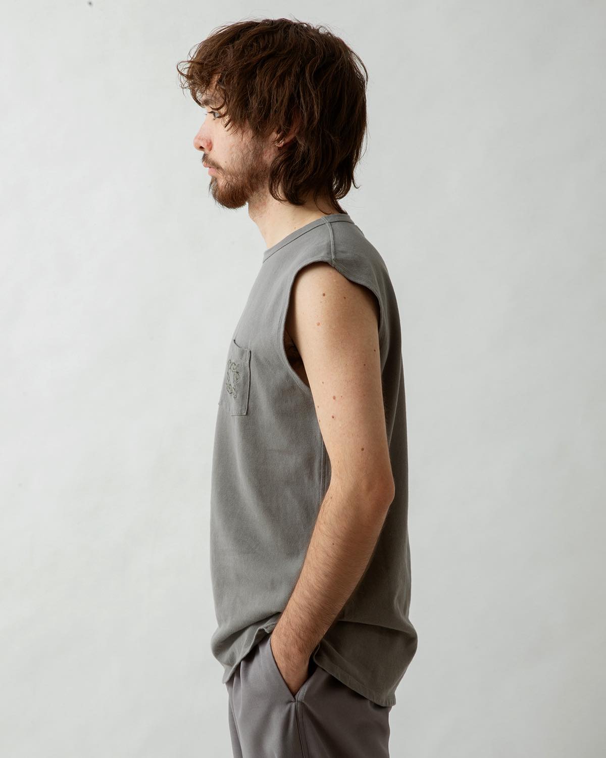 DWELLER N/S TEE COTTON PIQUE OVERDYED