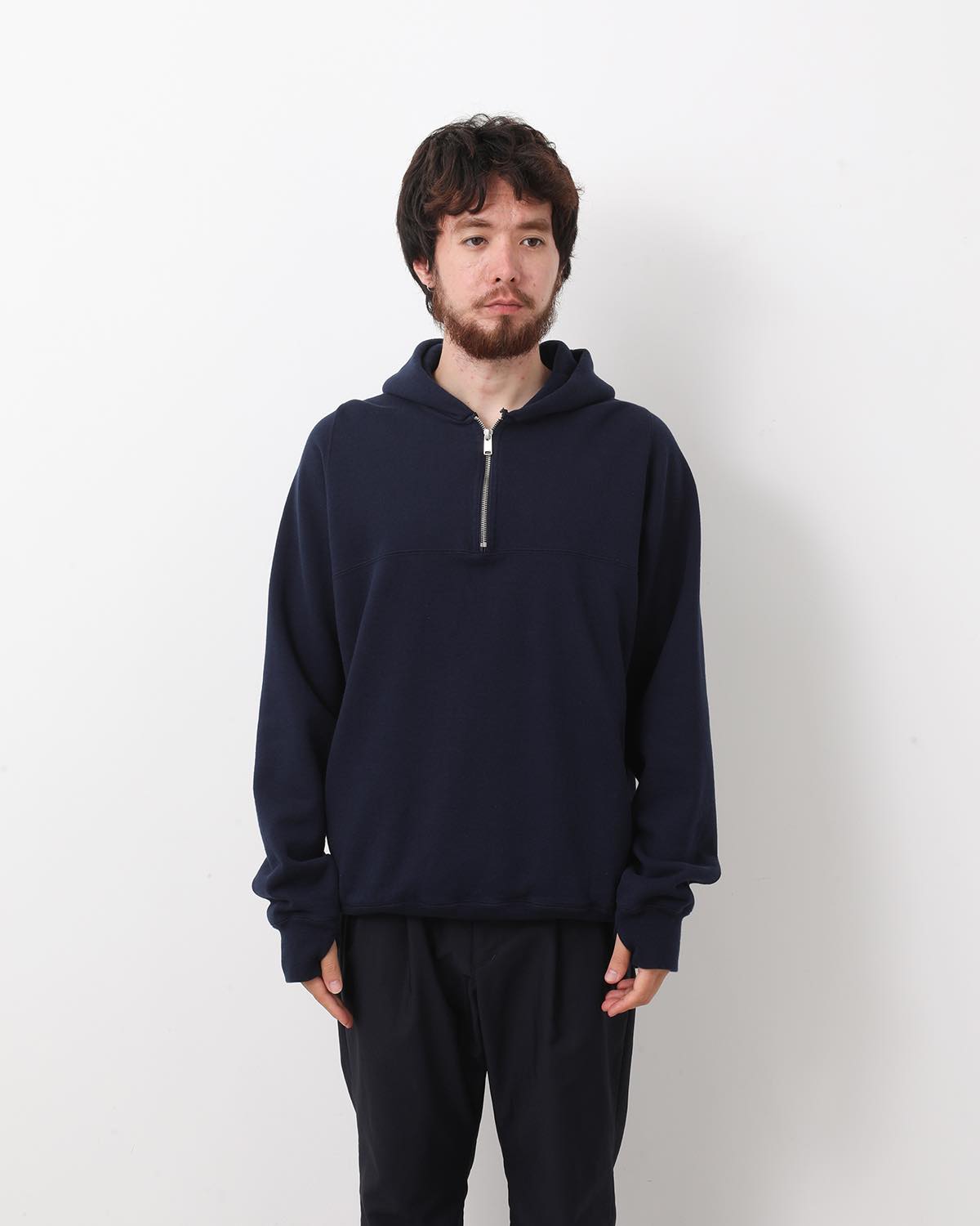 MARINER HALF ZIP PULLOVER HOODY COTTON SWEAT