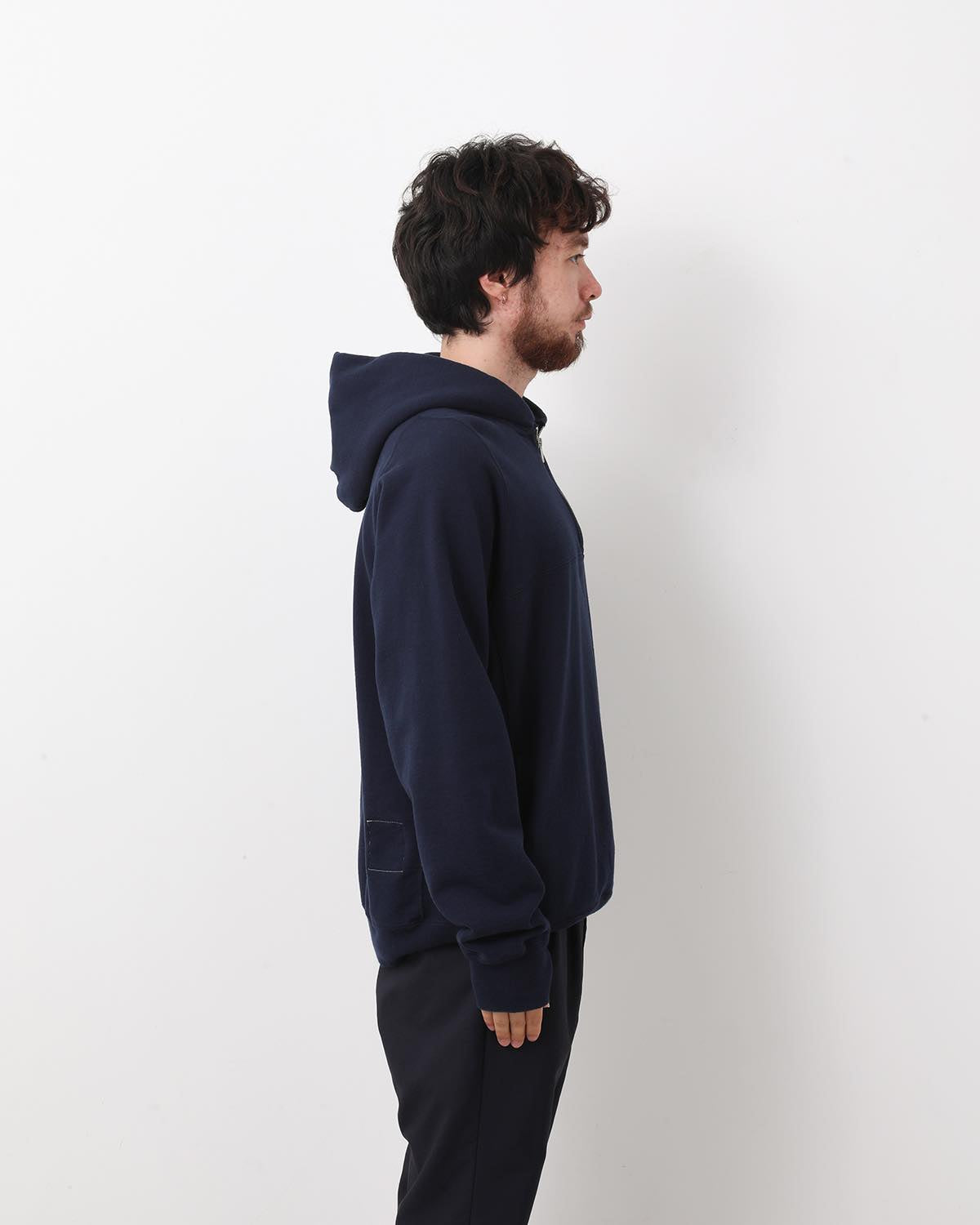 MARINER HALF ZIP PULLOVER HOODY COTTON SWEAT