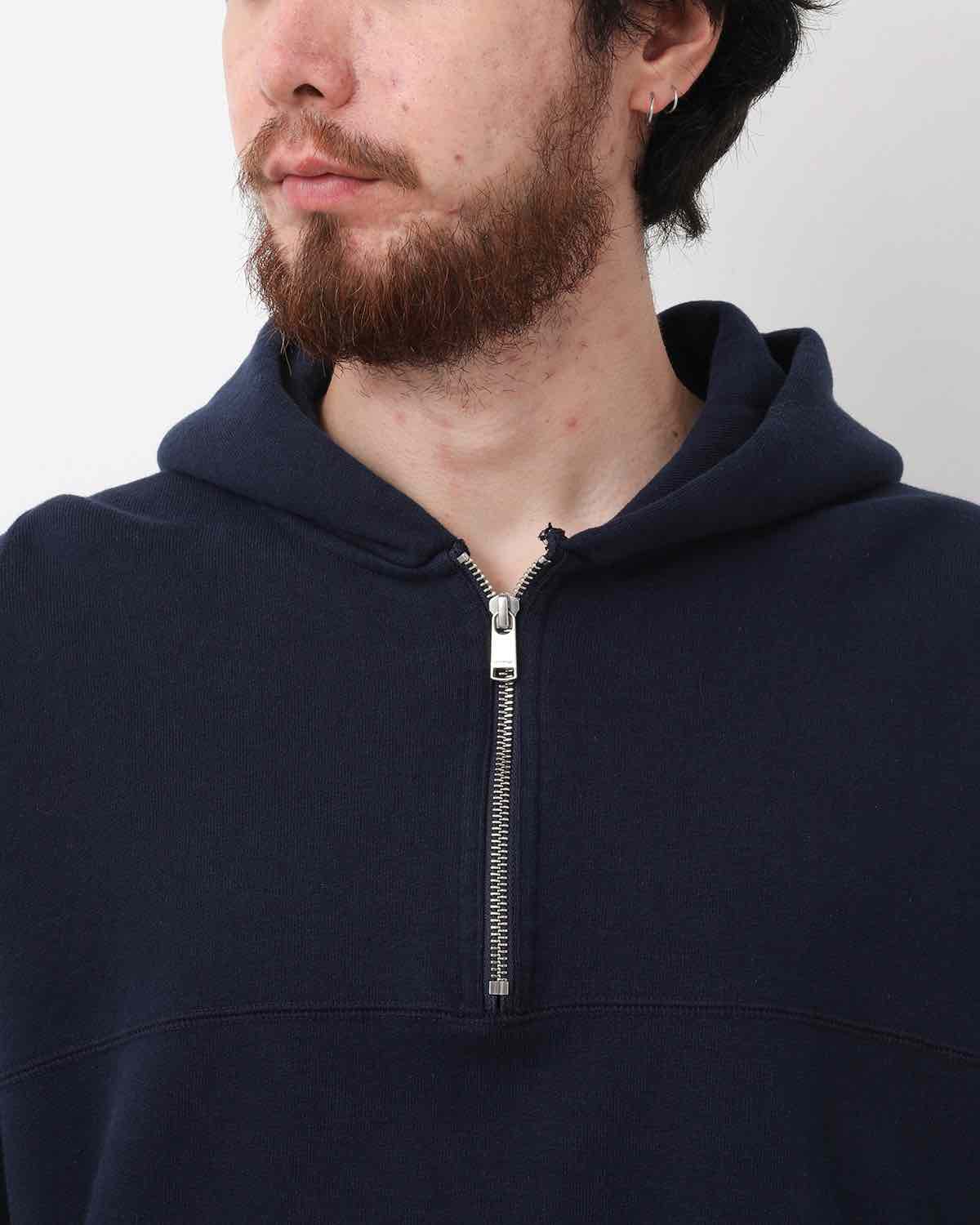 MARINER HALF ZIP PULLOVER HOODY COTTON SWEAT
