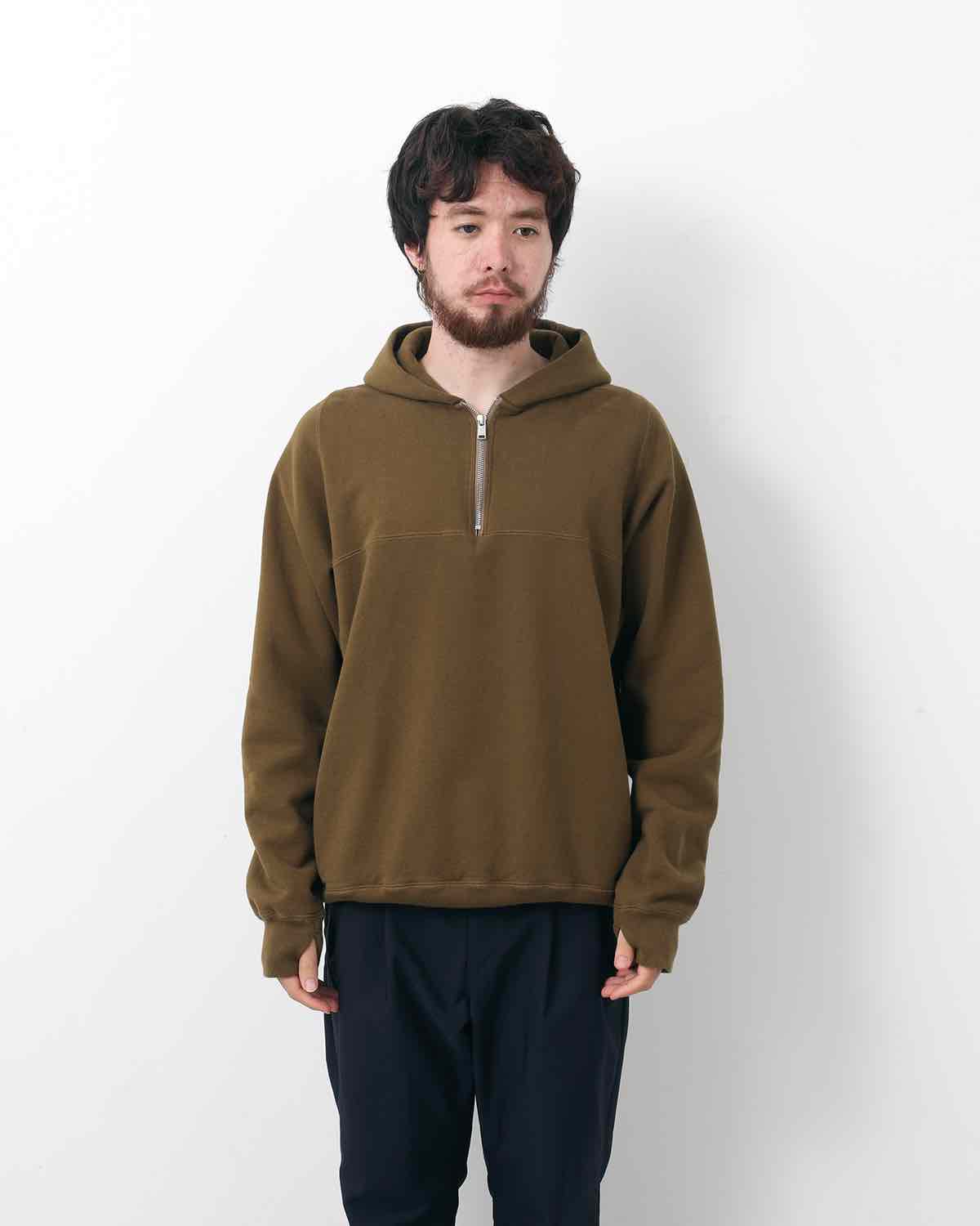 MARINER HALF ZIP PULLOVER HOODY COTTON SWEAT