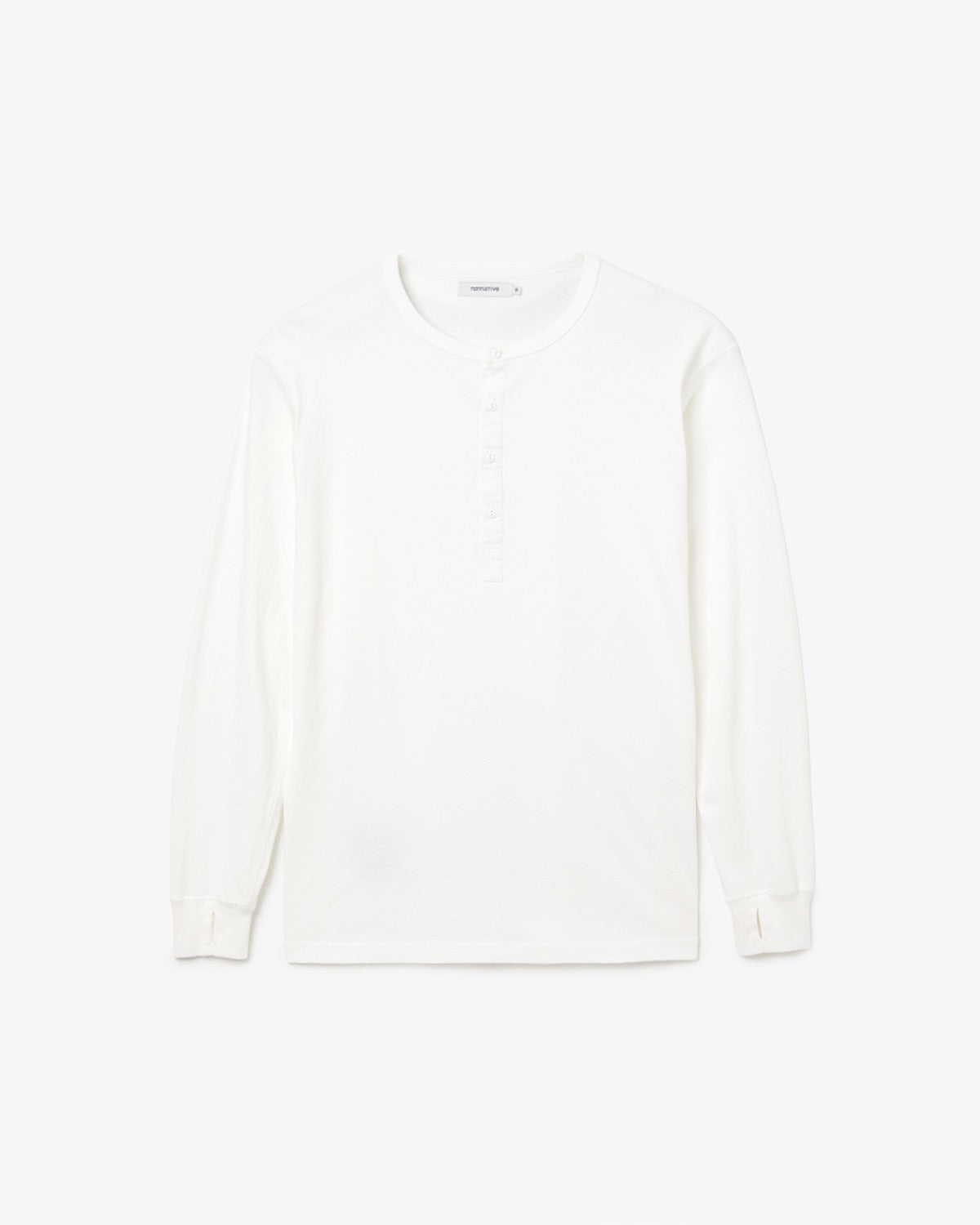 DWELLER L/S HENRY NECK TEE COTTON JERSEY