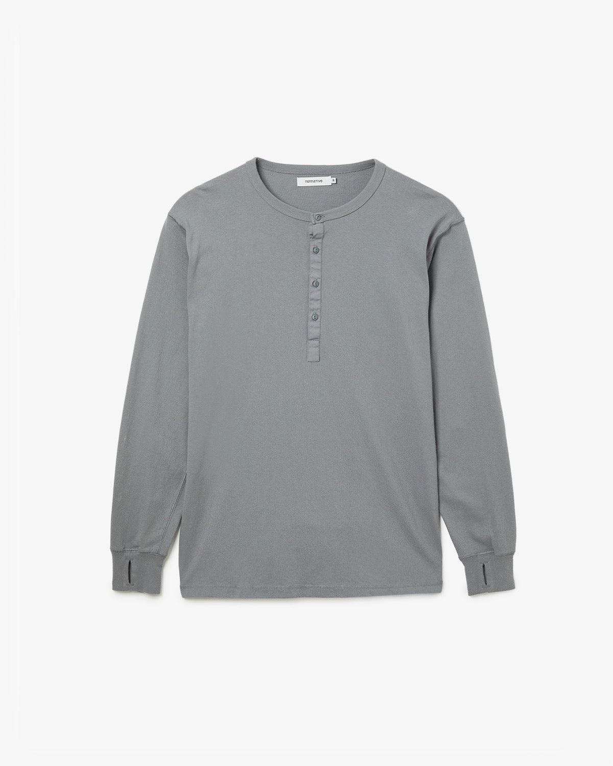 DWELLER L/S HENRY NECK TEE COTTON JERSEY