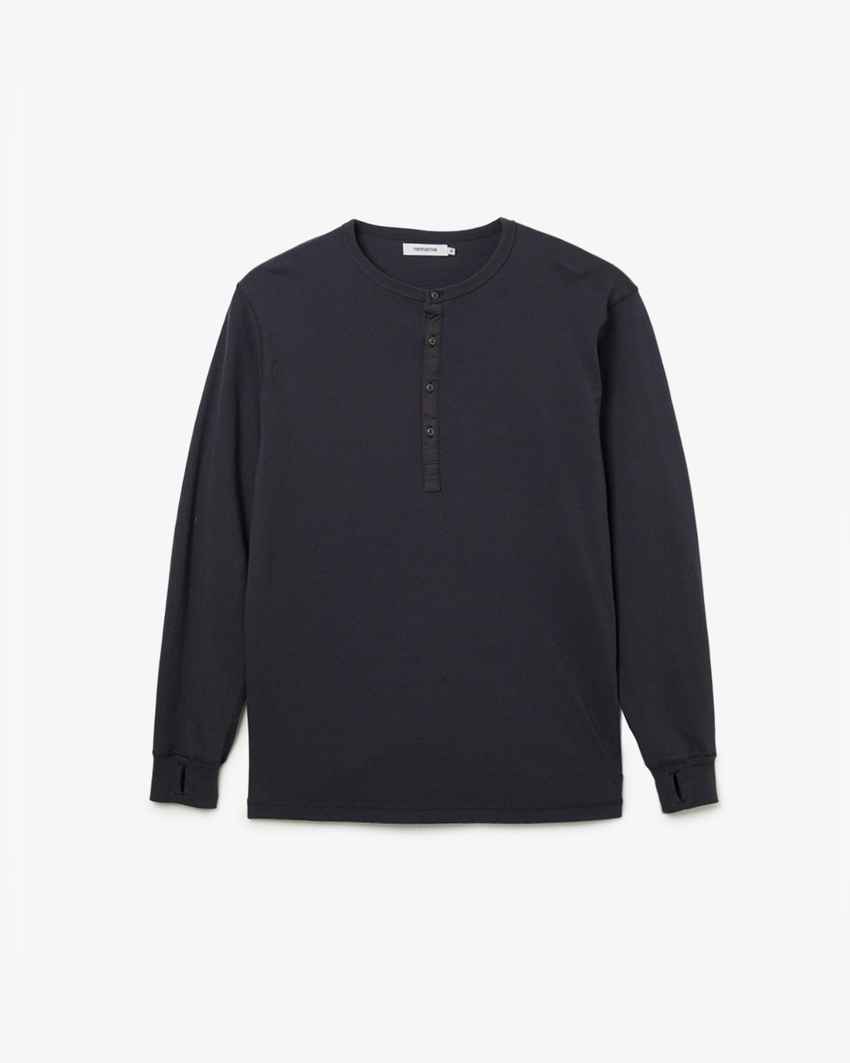 DWELLER L/S HENRY NECK TEE COTTON JERSEY