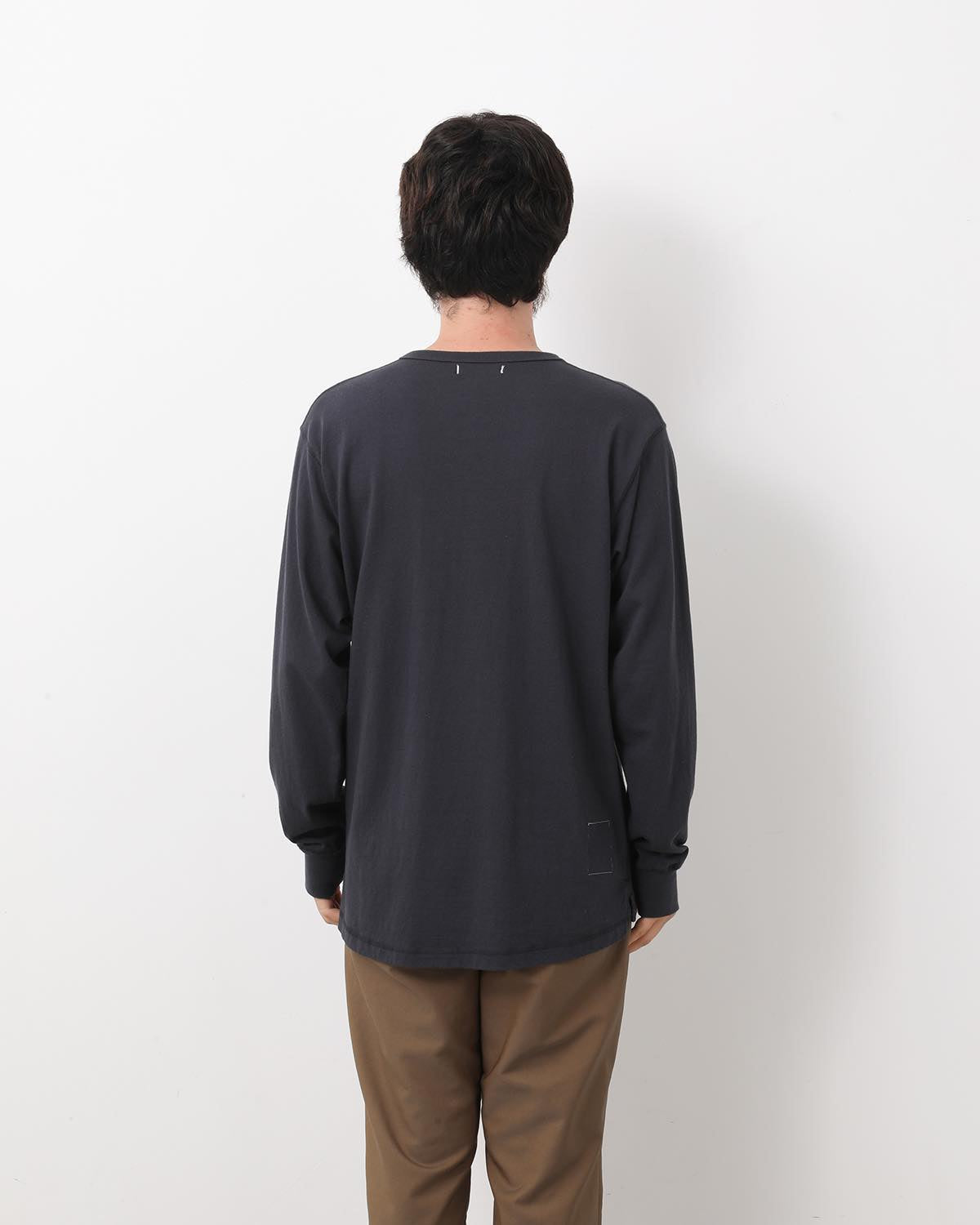 DWELLER L/S HENRY NECK TEE COTTON JERSEY