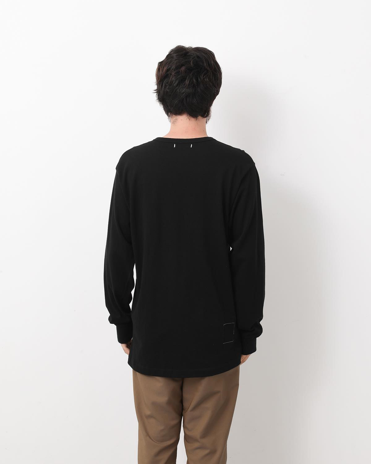 DWELLER L/S HENRY NECK TEE COTTON JERSEY
