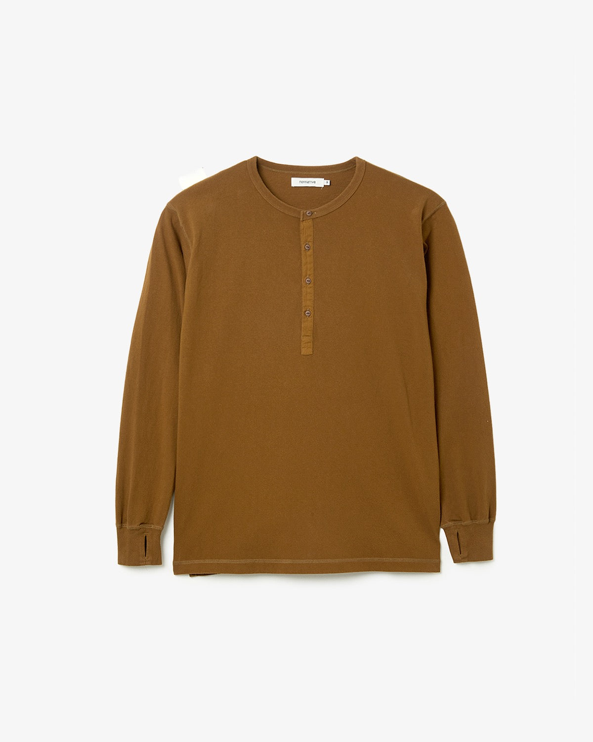 DWELLER L/S HENRY NECK TEE COTTON JERSEY