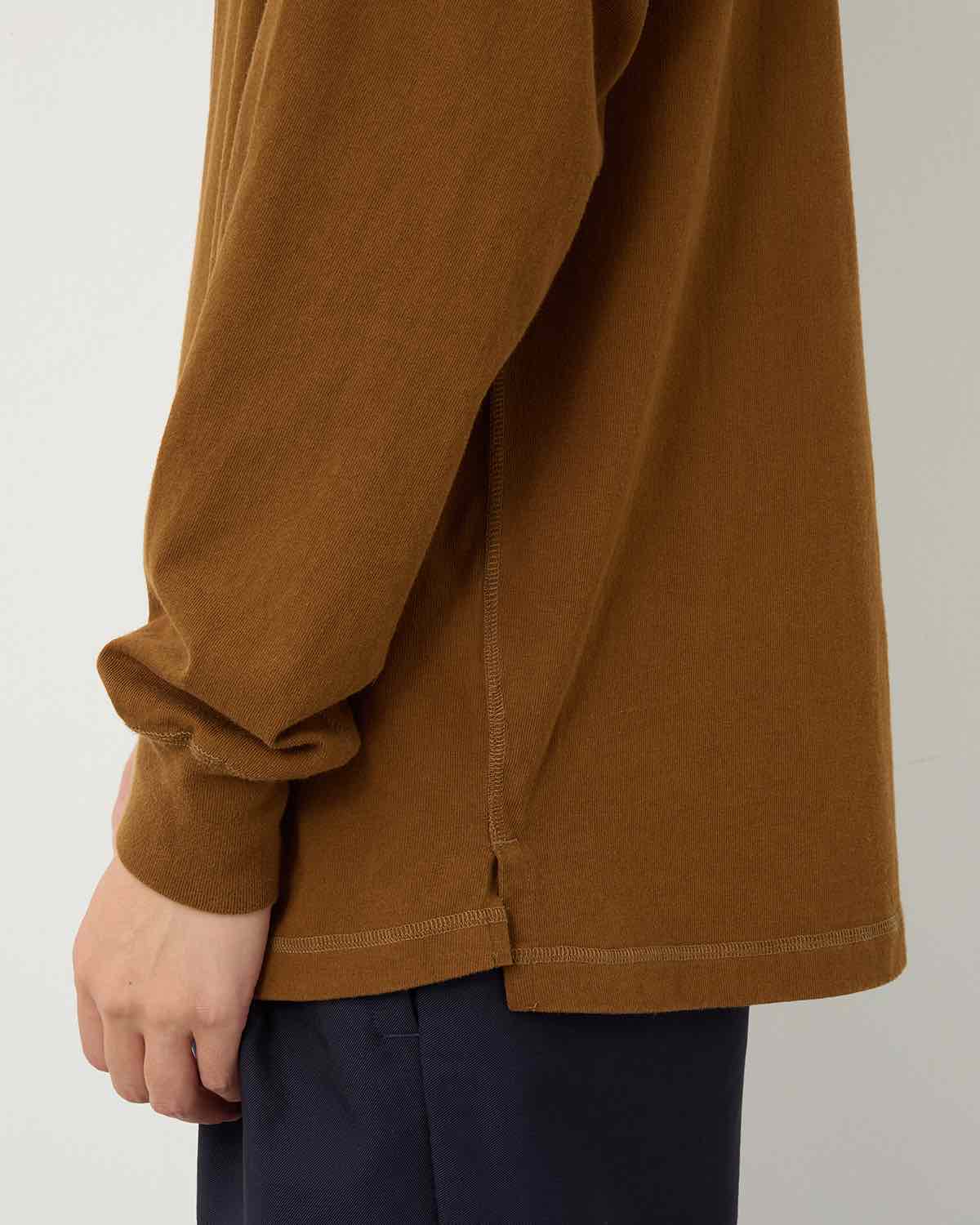 DWELLER L/S HENRY NECK TEE COTTON JERSEY