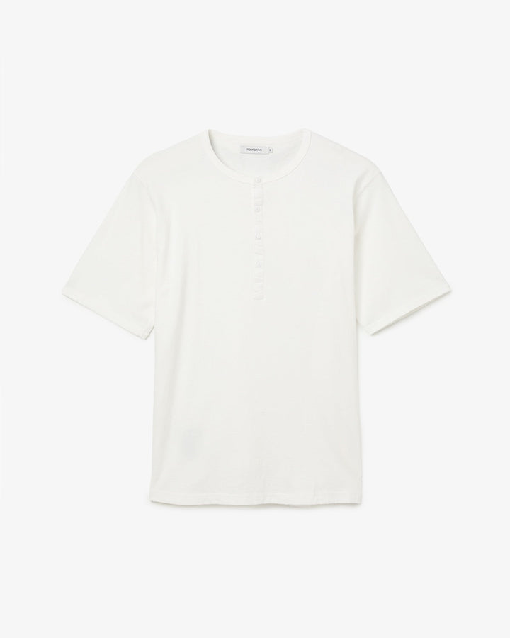 DWELLER S/S HENRY NECK TEE COTTON JERSEY