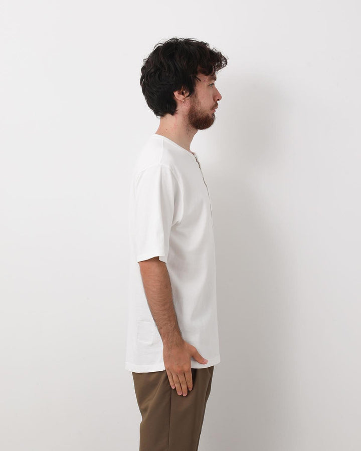 DWELLER S/S HENRY NECK TEE COTTON JERSEY