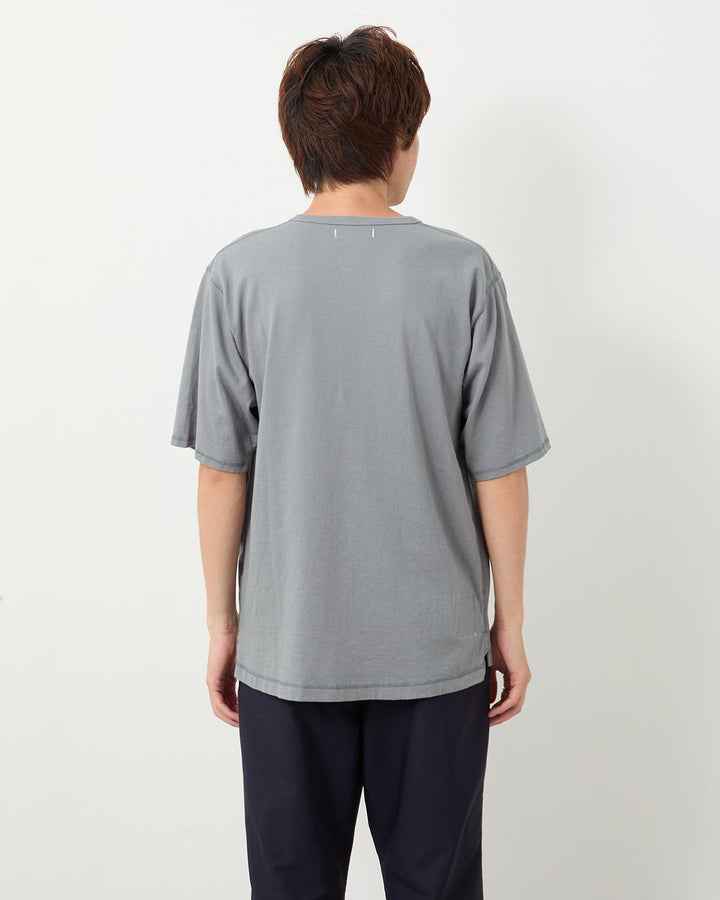 DWELLER S/S HENRY NECK TEE COTTON JERSEY