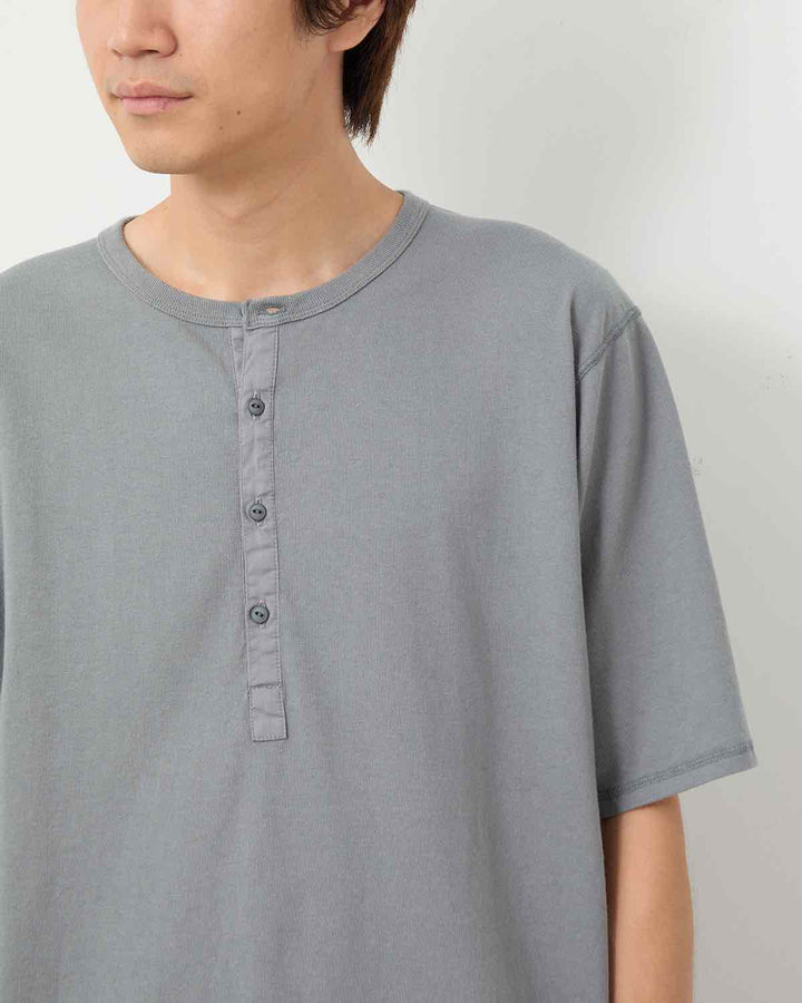 DWELLER S/S HENRY NECK TEE COTTON JERSEY