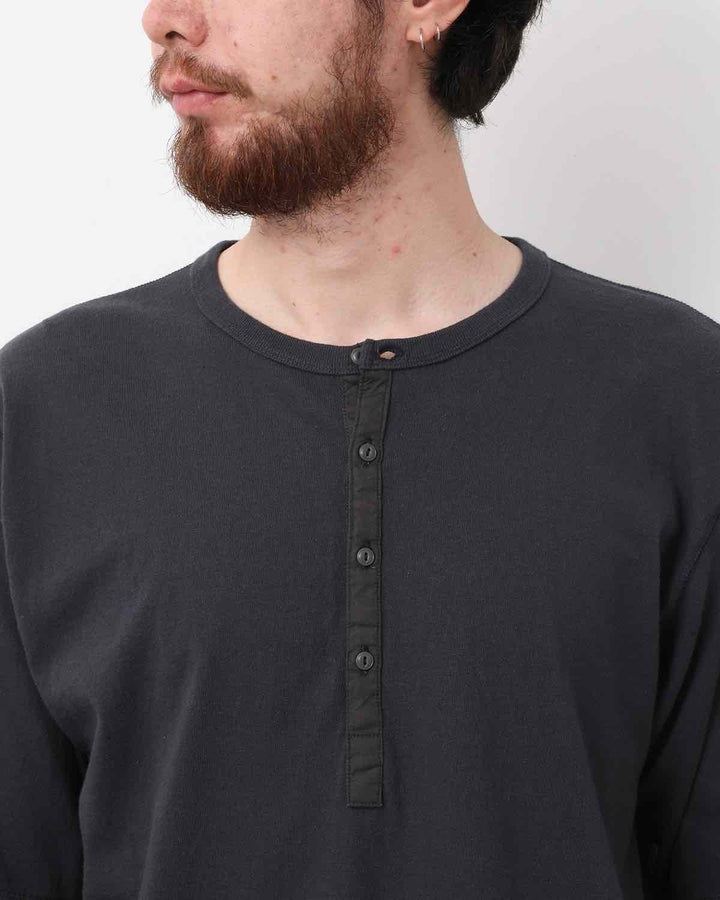 DWELLER S/S HENRY NECK TEE COTTON JERSEY