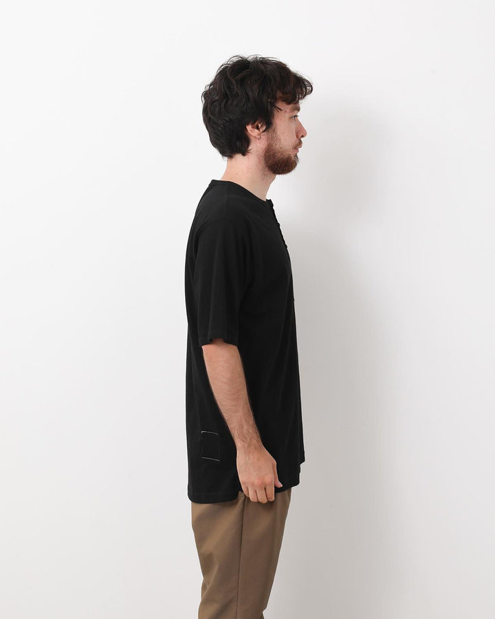 DWELLER S/S HENRY NECK TEE COTTON JERSEY