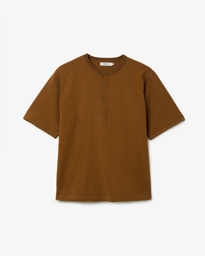 DWELLER S/S HENRY NECK TEE COTTON JERSEY