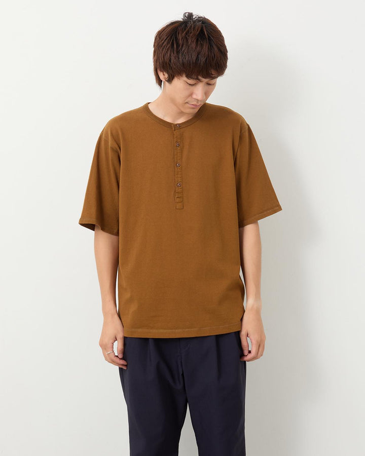 DWELLER S/S HENRY NECK TEE COTTON JERSEY