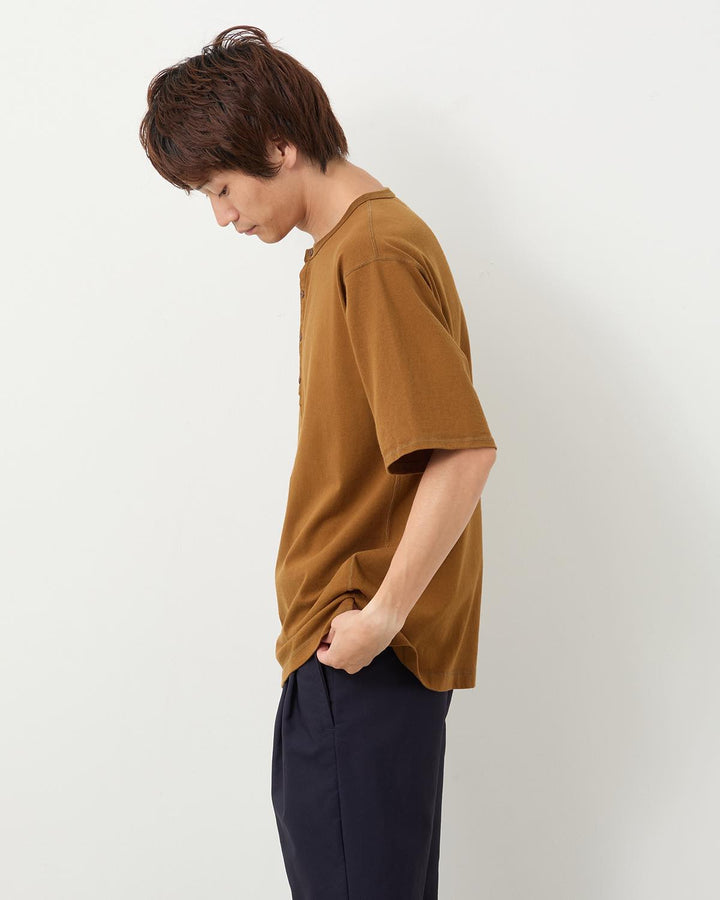 DWELLER S/S HENRY NECK TEE COTTON JERSEY