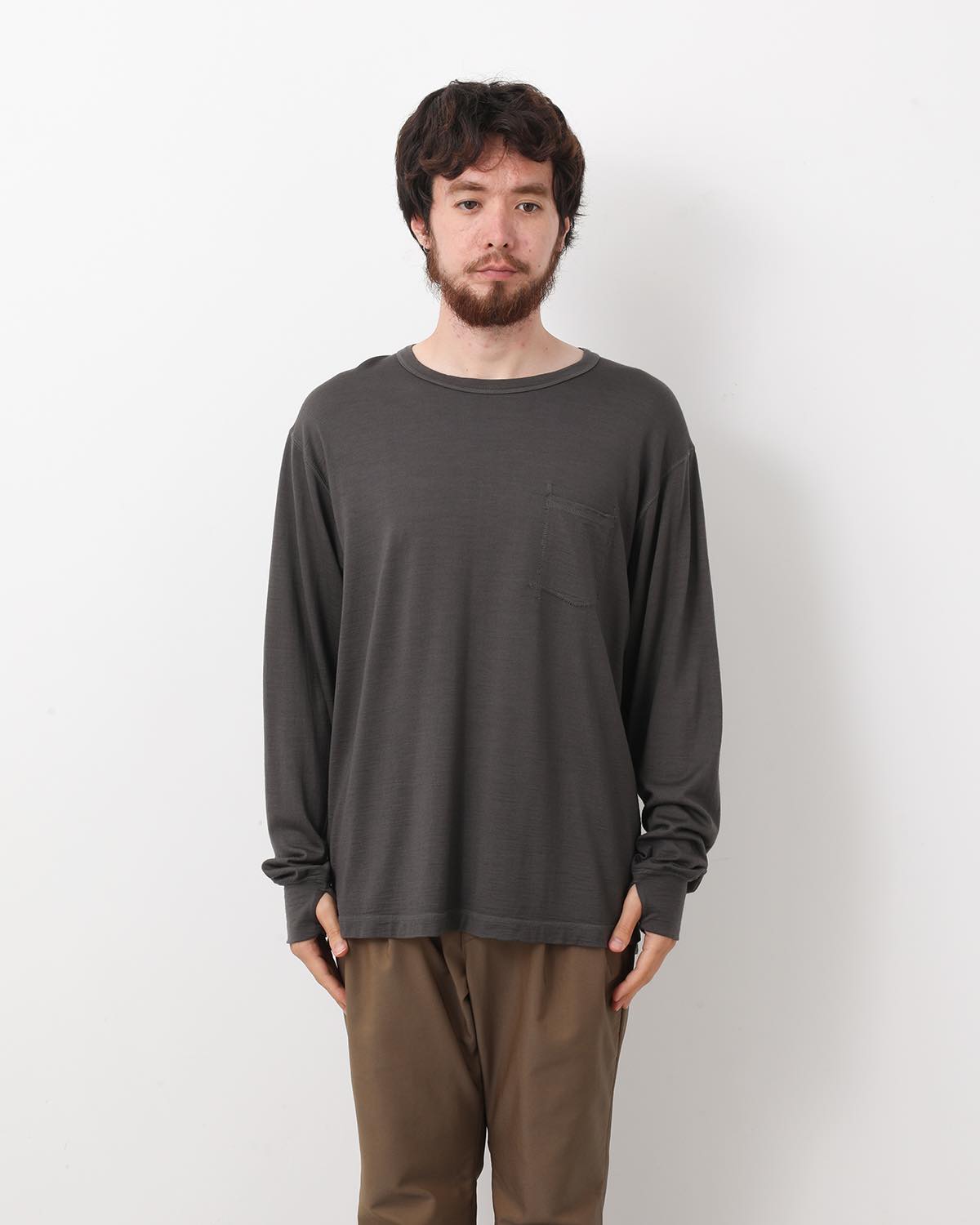 DWELLER L/S TEE MERINO WOOL OVERDYED