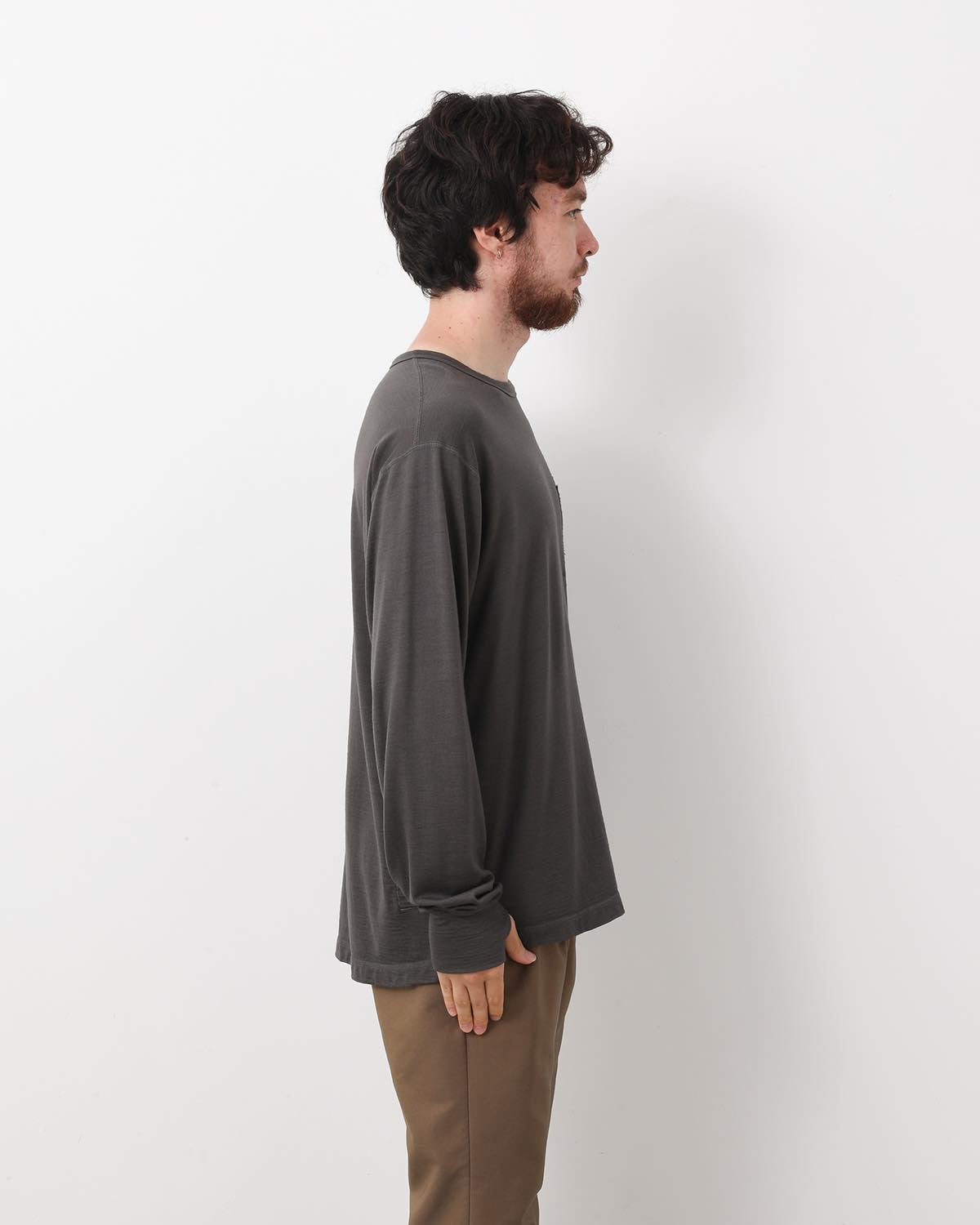 DWELLER L/S TEE MERINO WOOL OVERDYED